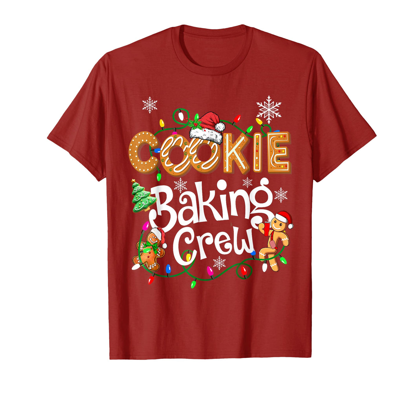 Cookie Baking Crew Cooking Lover Santa Xmas Gingerbread T-Shirt