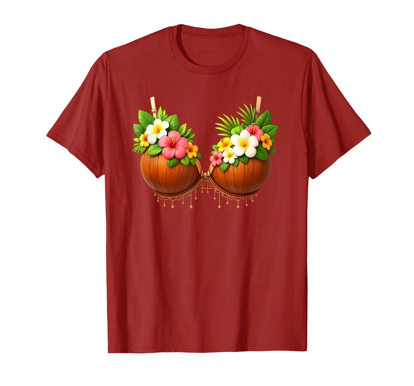 Coconut Bra Halloween Costume DIY Funny Summer Hawaiian T-Shirt