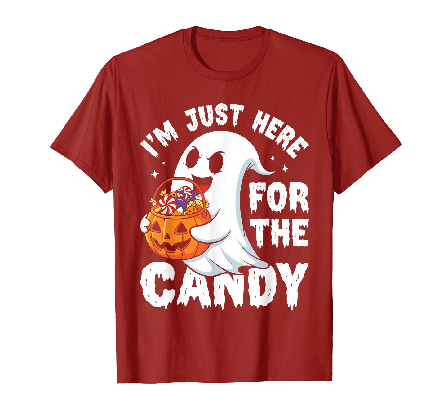 I'm Just Here for The Candy Halloween Pun Lollipop T-Shirt