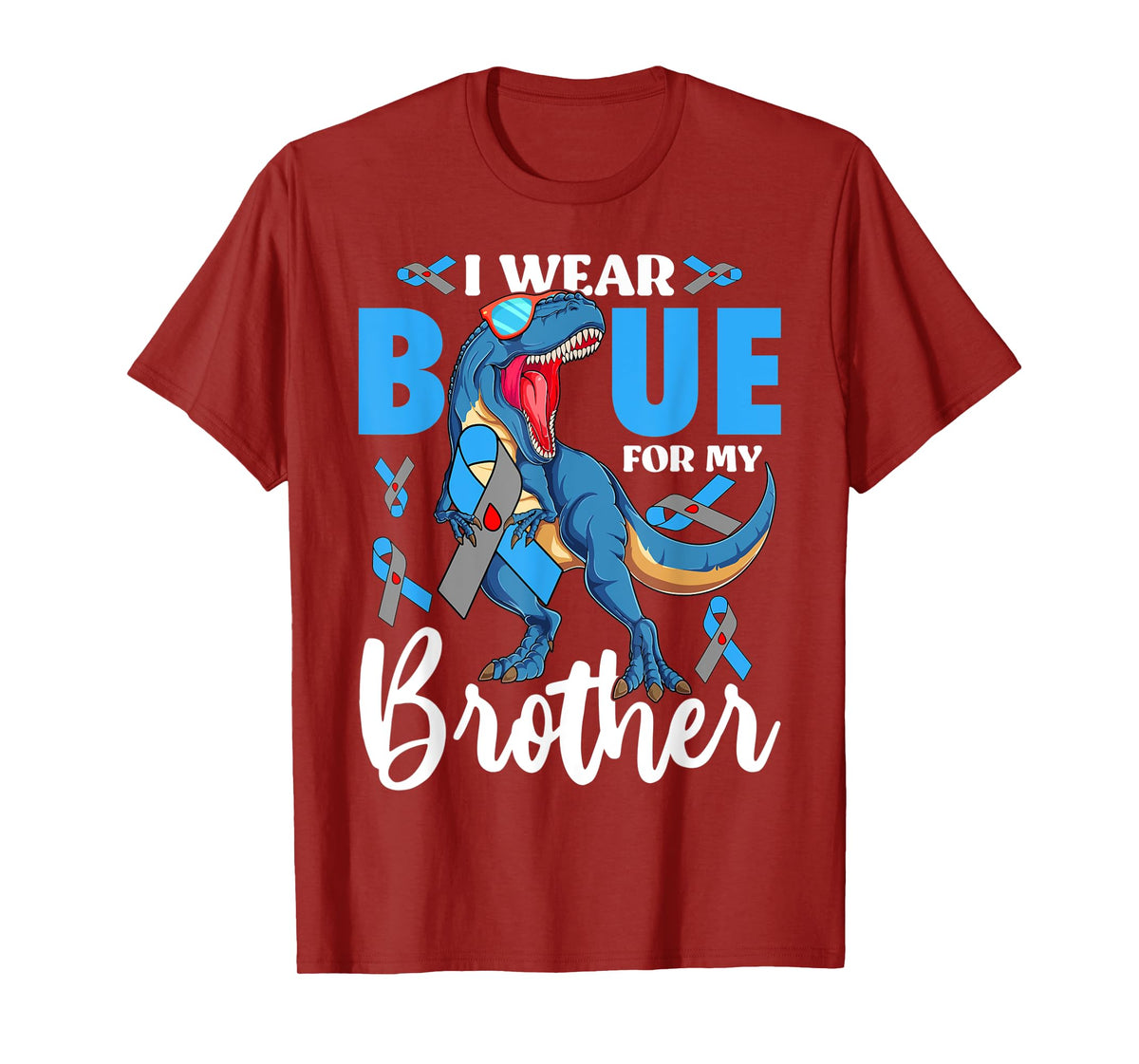 I Wear Blue For My Brother Type 1 Diabetes Awareness T-Shirt
