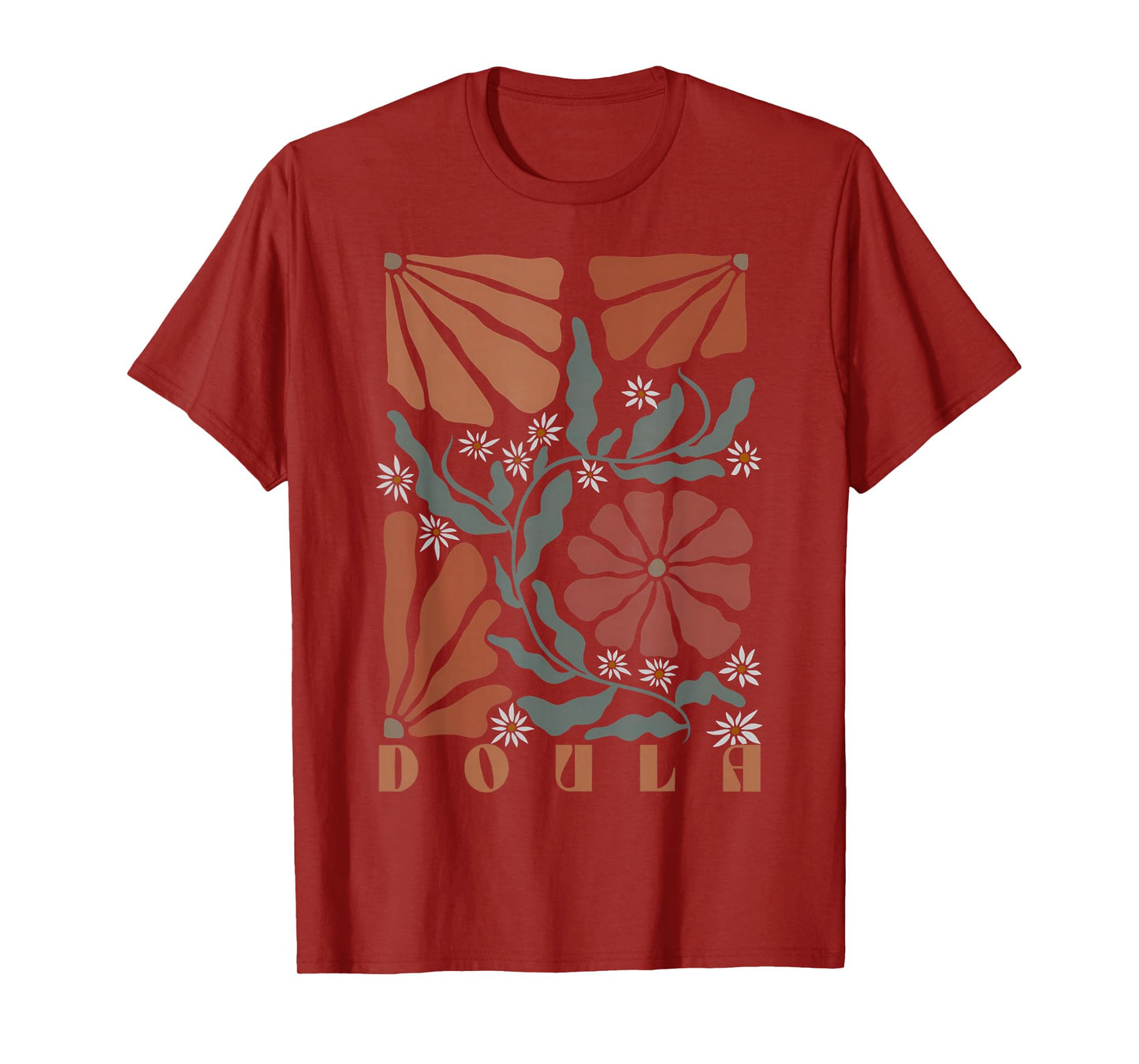 Boho Floral Doula OB Nurse Coach Lactation Consultant T-Shirt