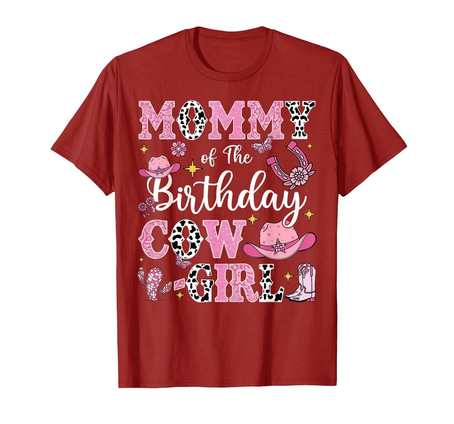 Mommy Of The Birthday Cow-Girl Rodeo Cow Girl Birthday T-Shirt