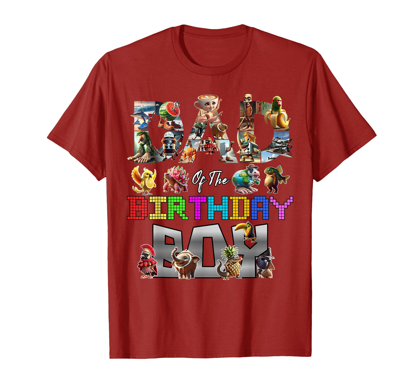 Dad Of The Birthday Boy Italian Brainrot Meme Party Funny T-Shirt
