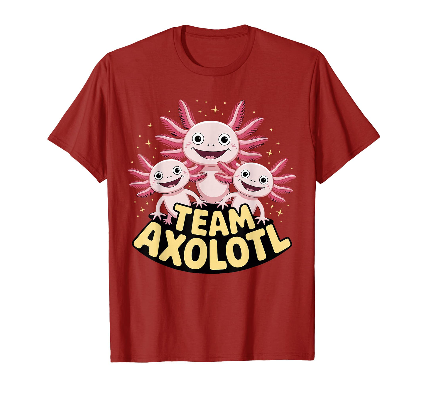 Team Axolotl Funny Cartoon Amphibian Ocean Party Graphic T-Shirt