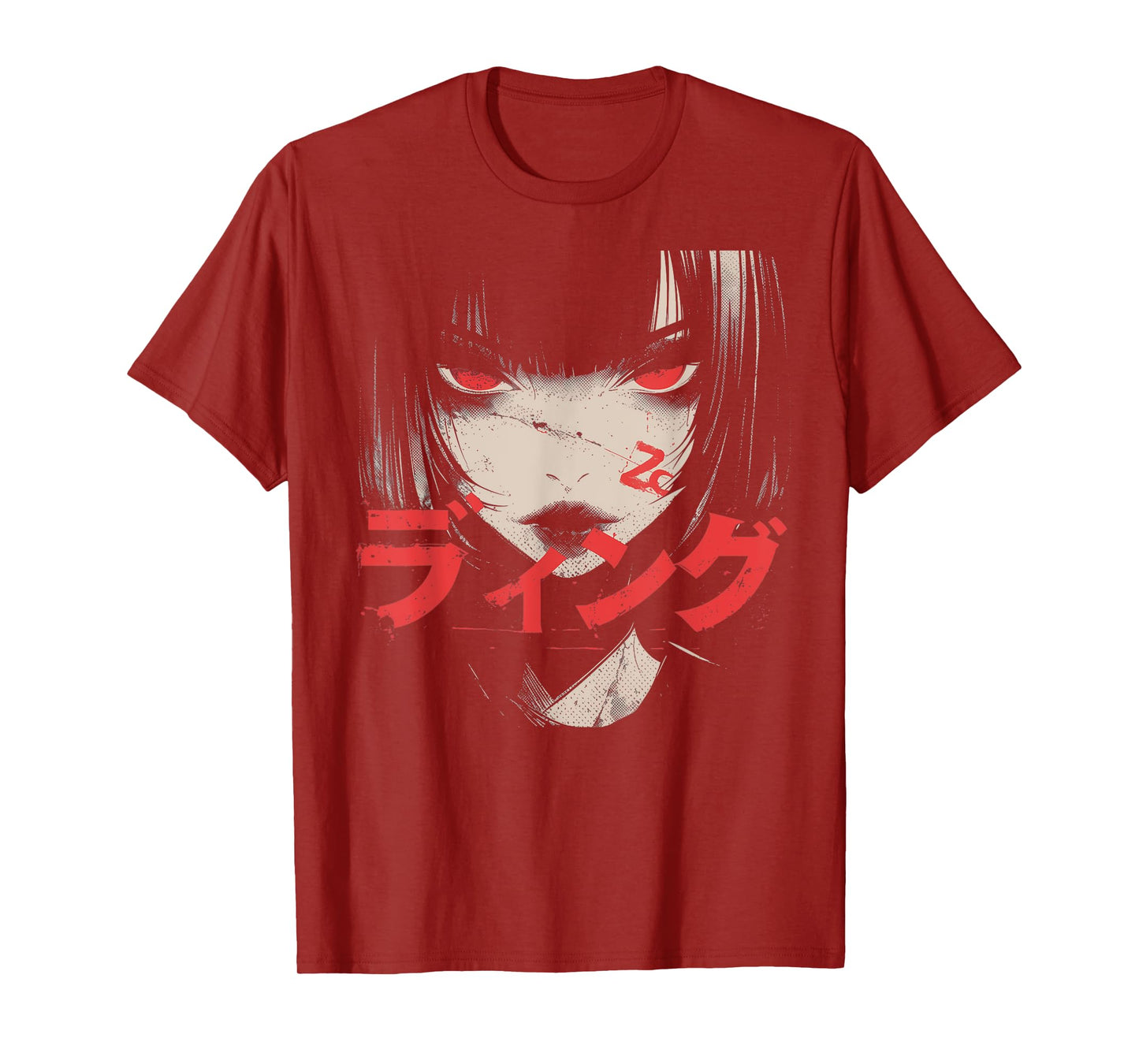 Goth Grunge Demon Anime Girl Waifu Horror Alt Aesthetic T-Shirt