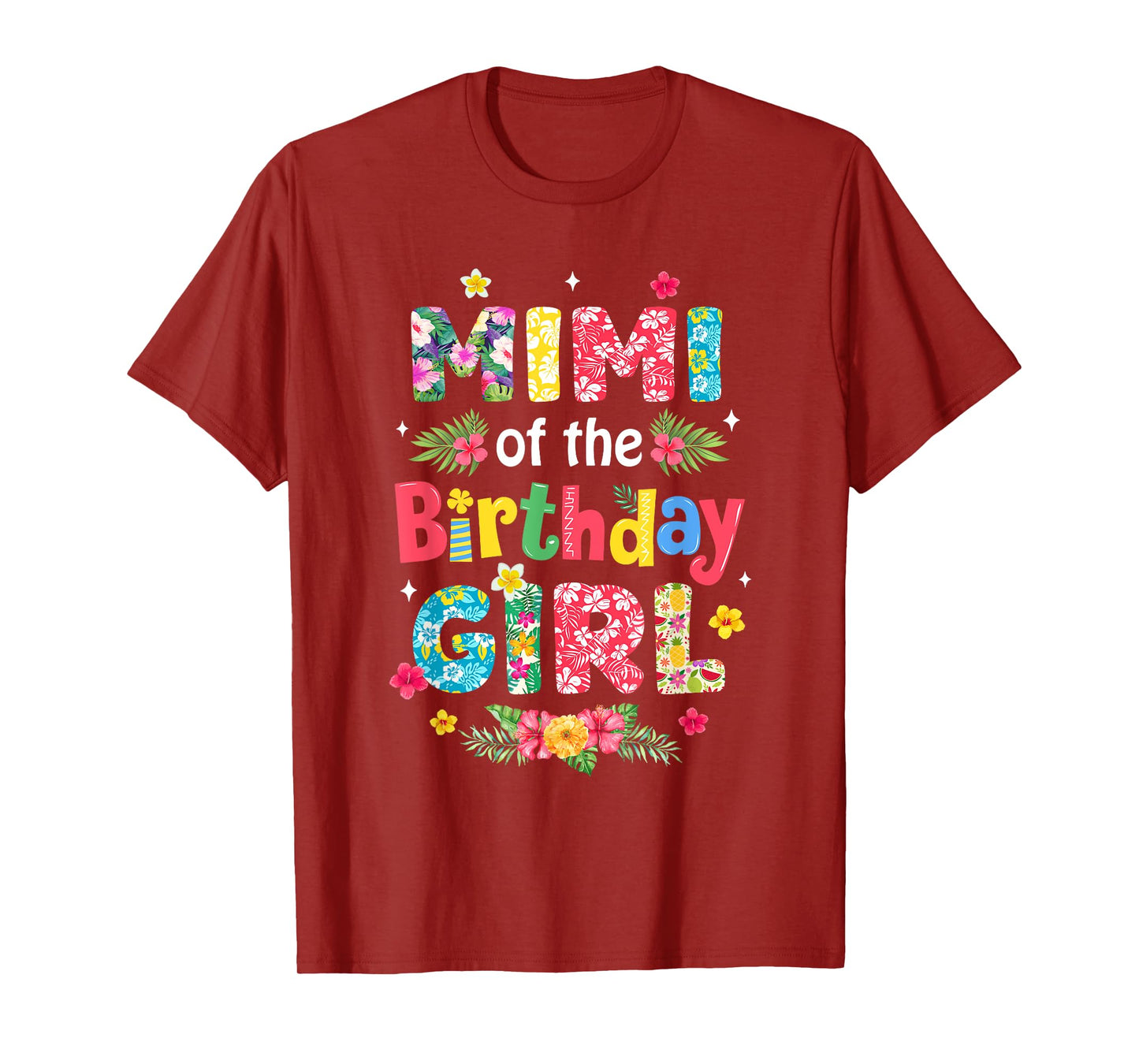 Mimi Of The Birthday Girl Hawaii Family Party Decor T-Shirt