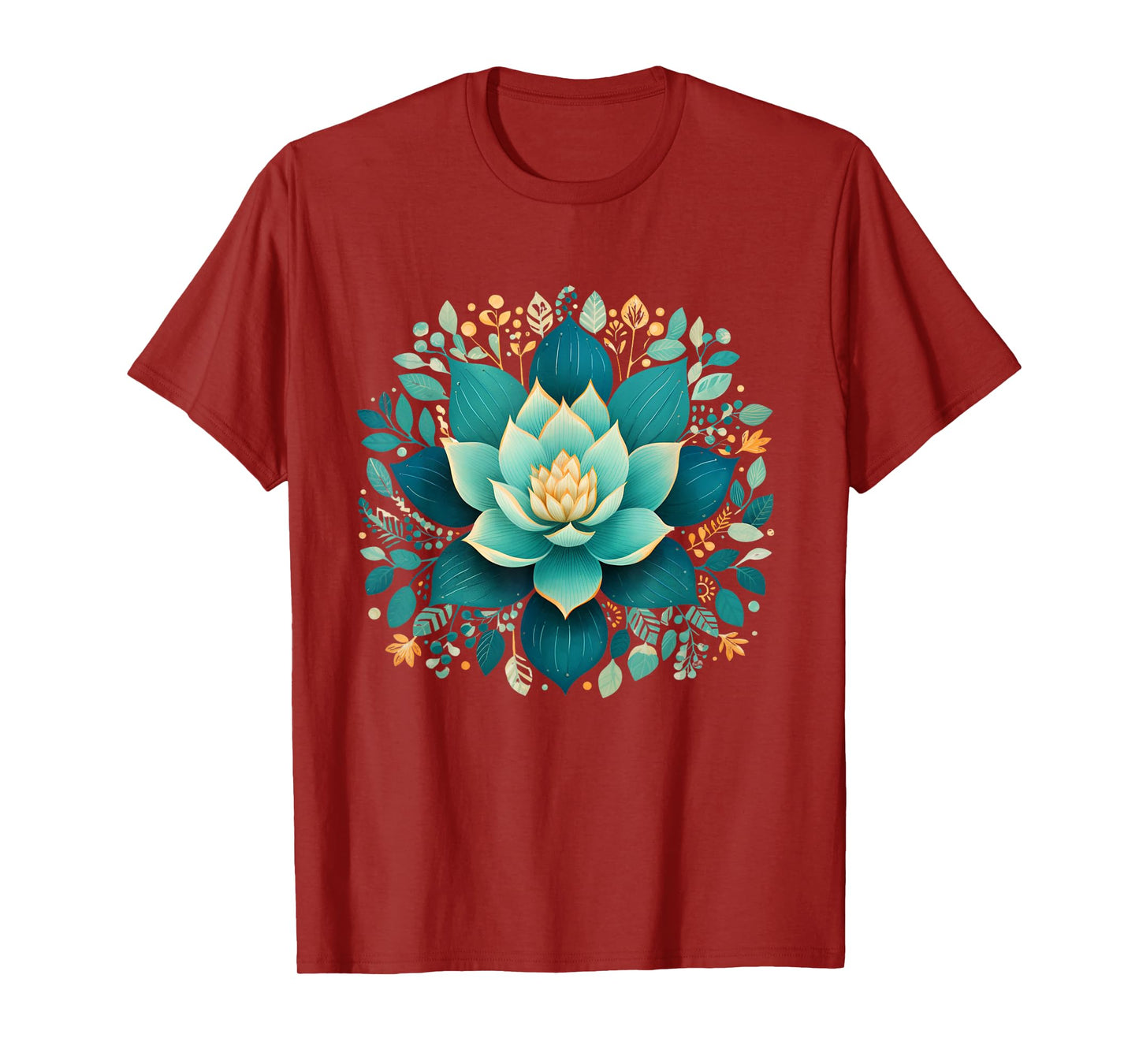 Elegant Lotus Flower for Yoga Fans Floral Aesthetic Design T-Shirt
