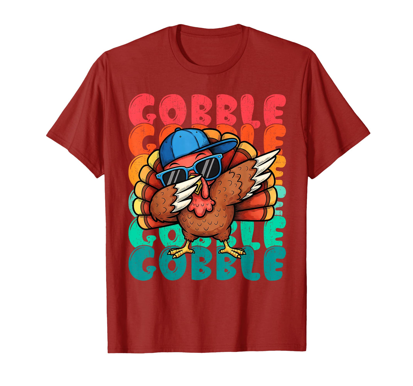 Funny Turkey Dabbing Shirts Thanksgiving Men Toddler Boy T-Shirt