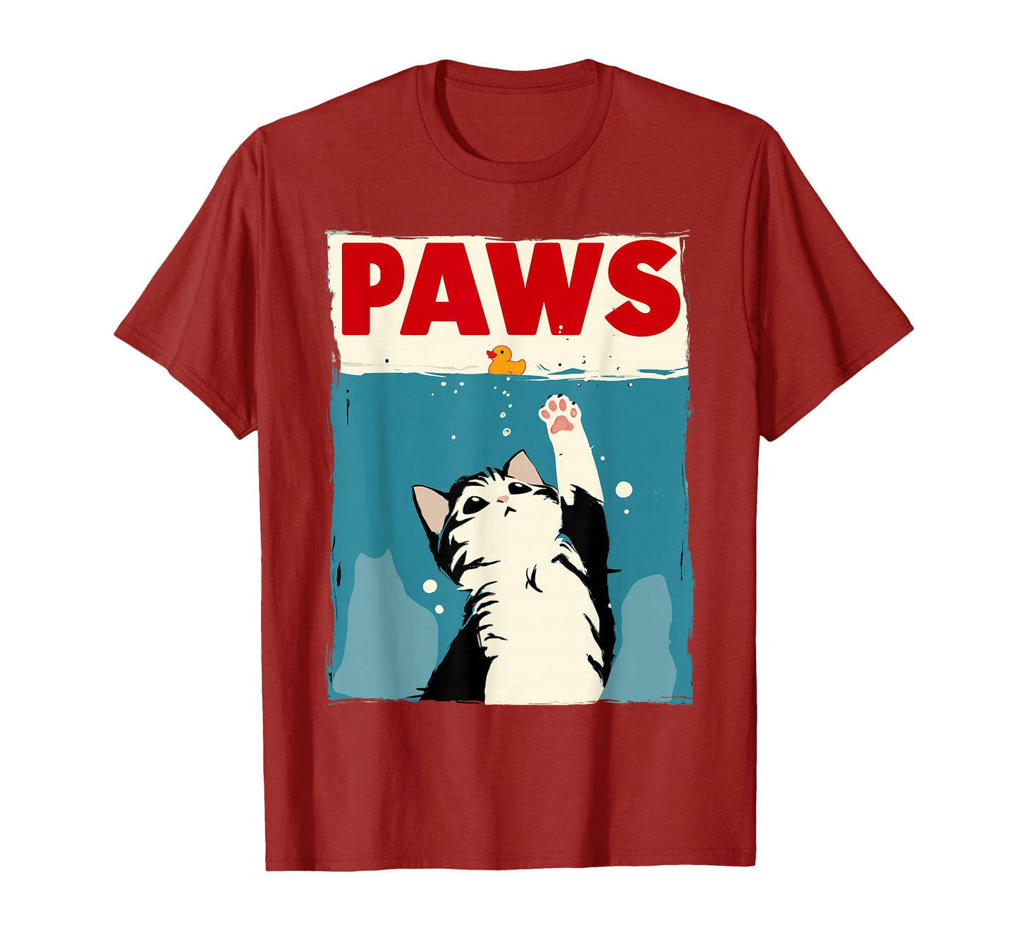 Paws Cat Novelty Graphic Men Kids Women Funny Cat T-Shirt