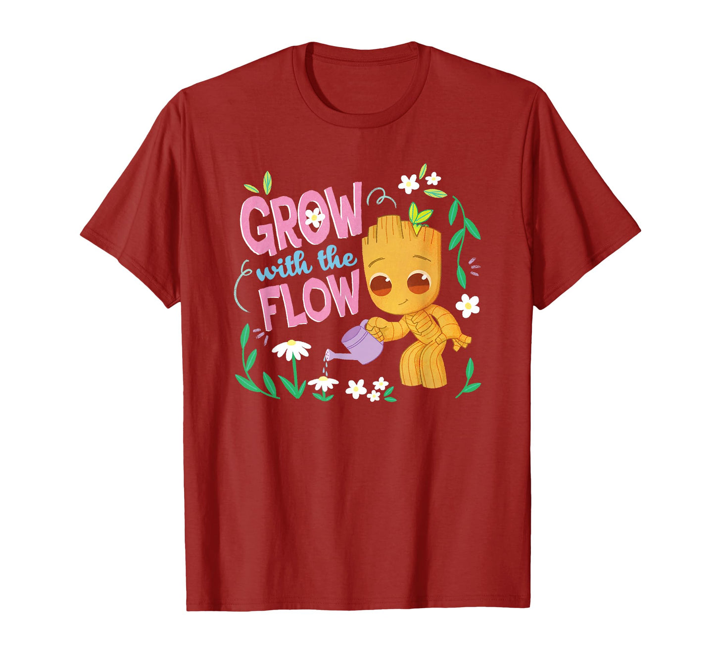 Marvel Spring Grow With The Flow Baby Groot Lovely Floral T-Shirt
