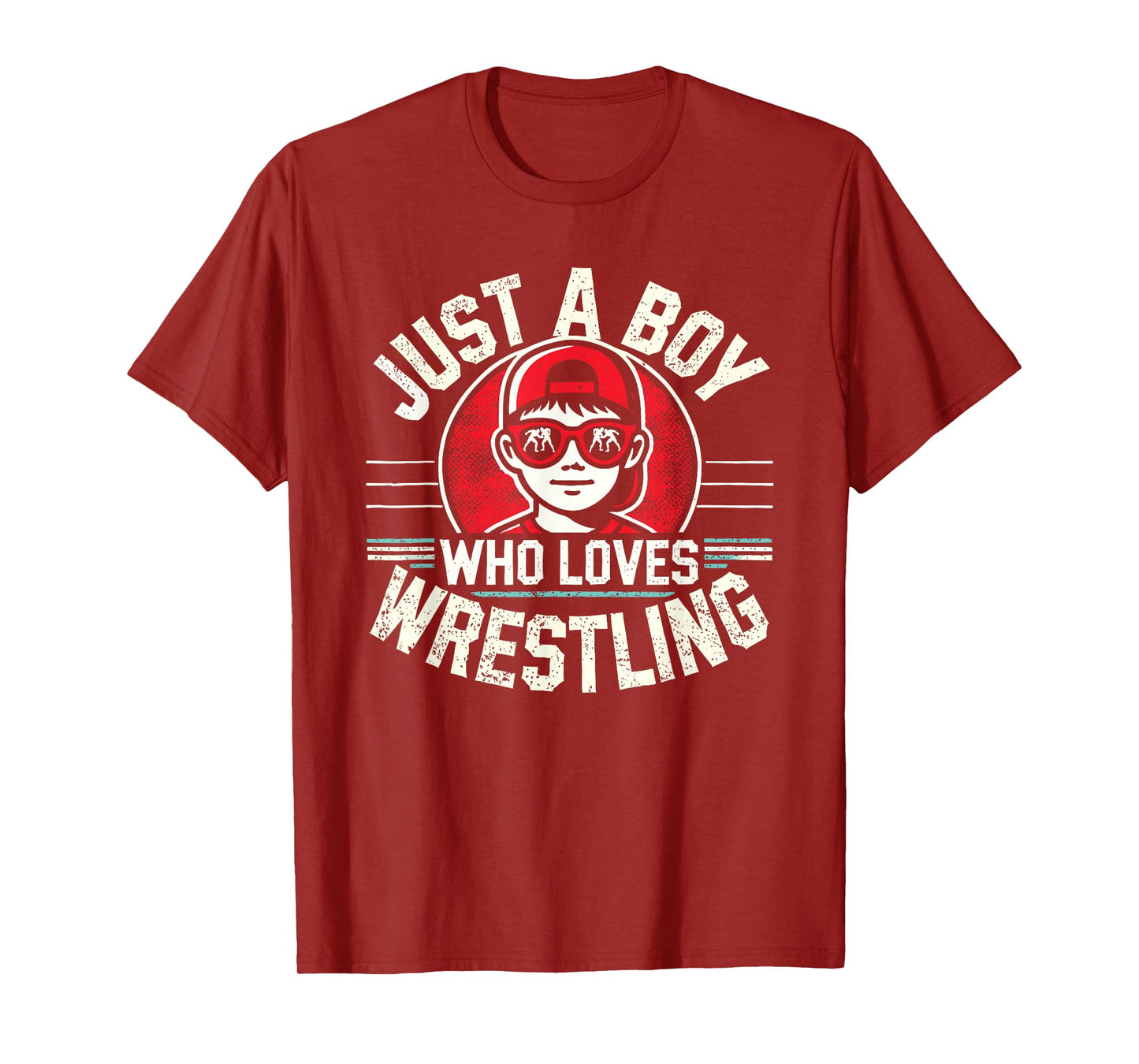 Just A Boy Who Loves Wrestling, Boys & Kids, Wrestler T-Shirt
