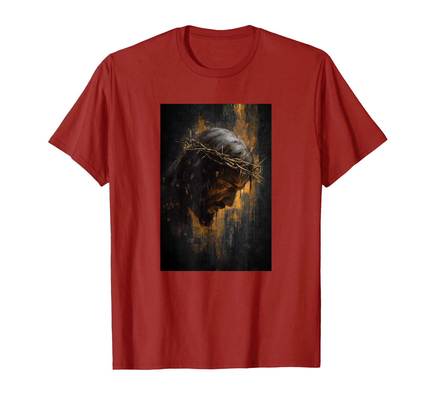 Face of Jesus Man of Sorrows Crowned in Thorns Faith T-Shirt
