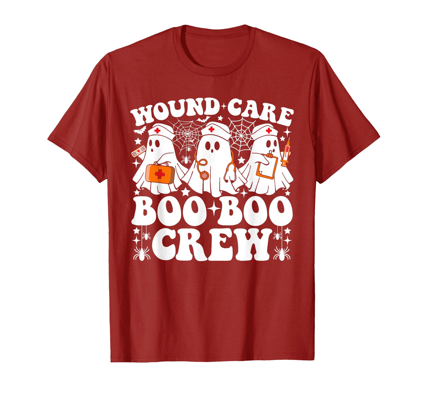 Wound Care Boo Boo Crew Nurse Funny Ghost Halloween Nurse T-Shirt