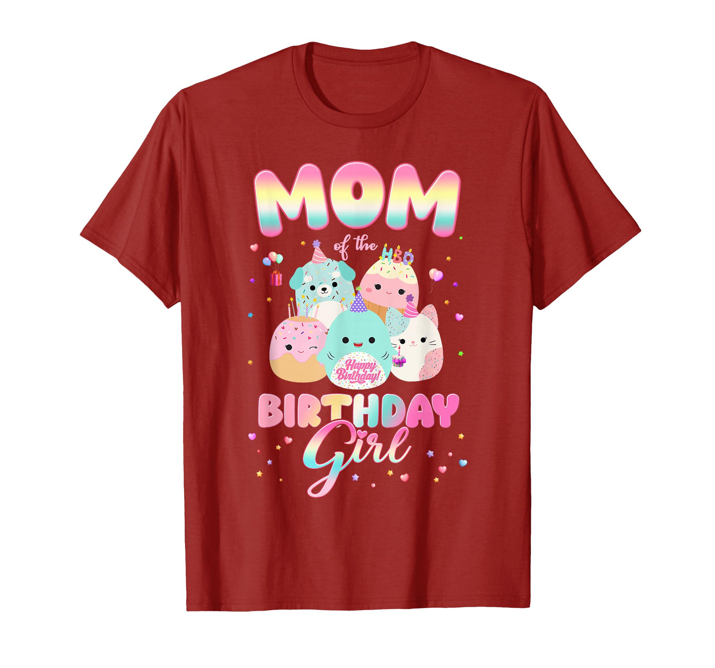 Birthday Family Party Squish Squad Mom Of The Birthday Girl T-Shirt