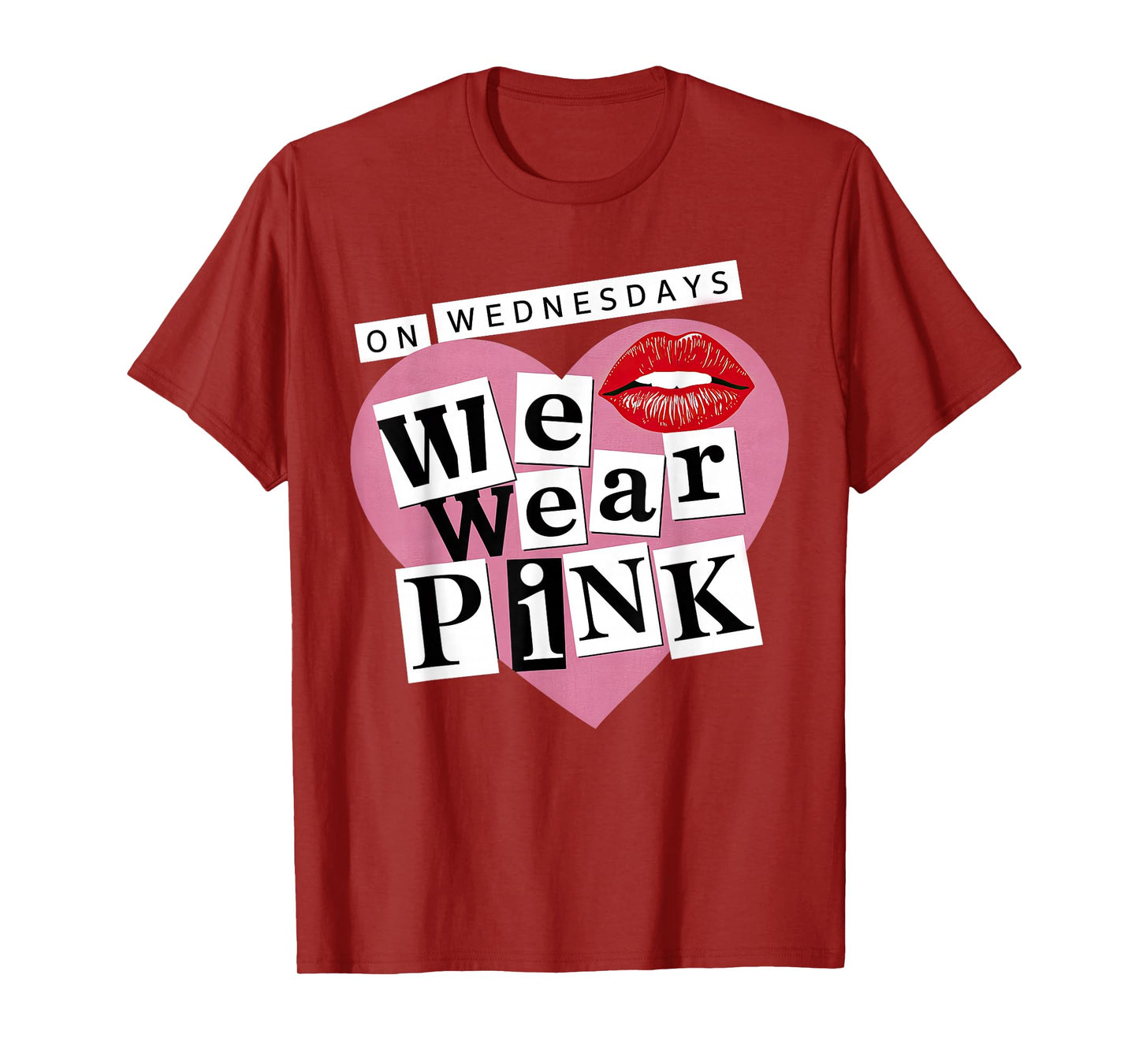 On Wednesday We Wear Pink Funny Valentine T-Shirt