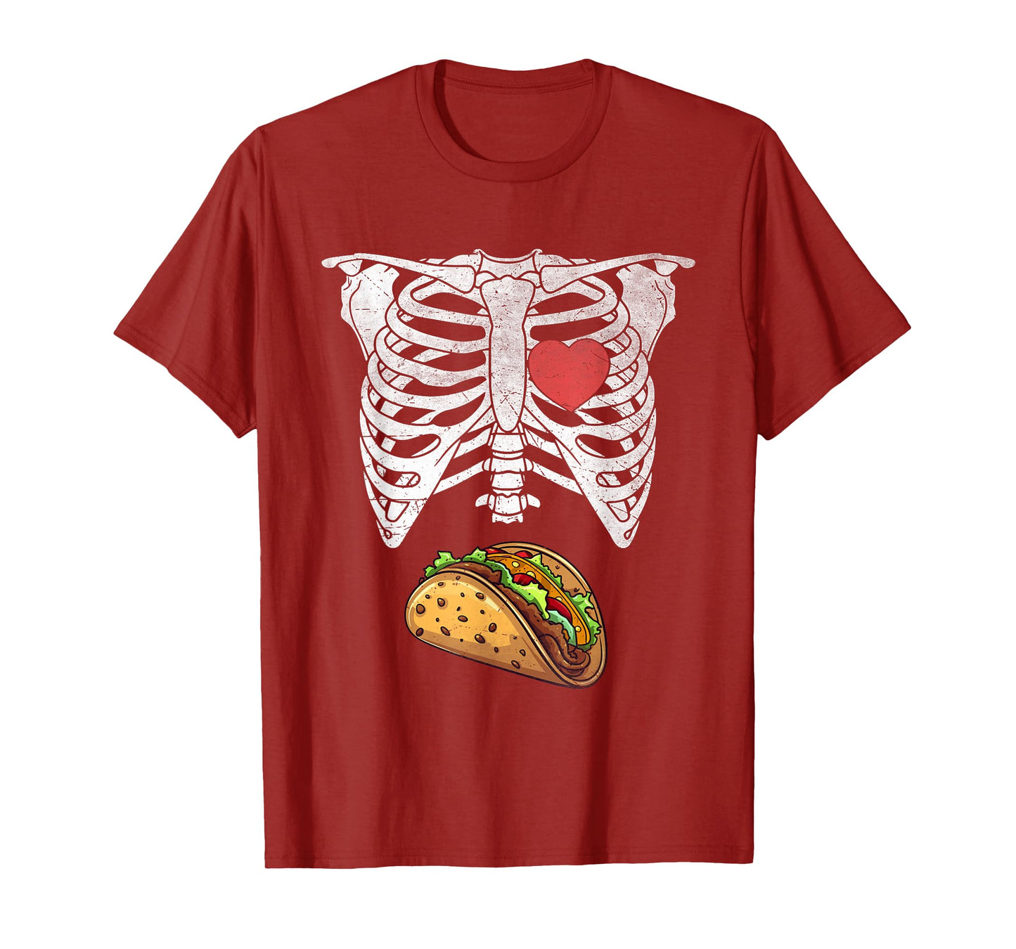Halloween Dad Skeleton Tacos Funny Pregnancy Couple Mens T-Shirt
