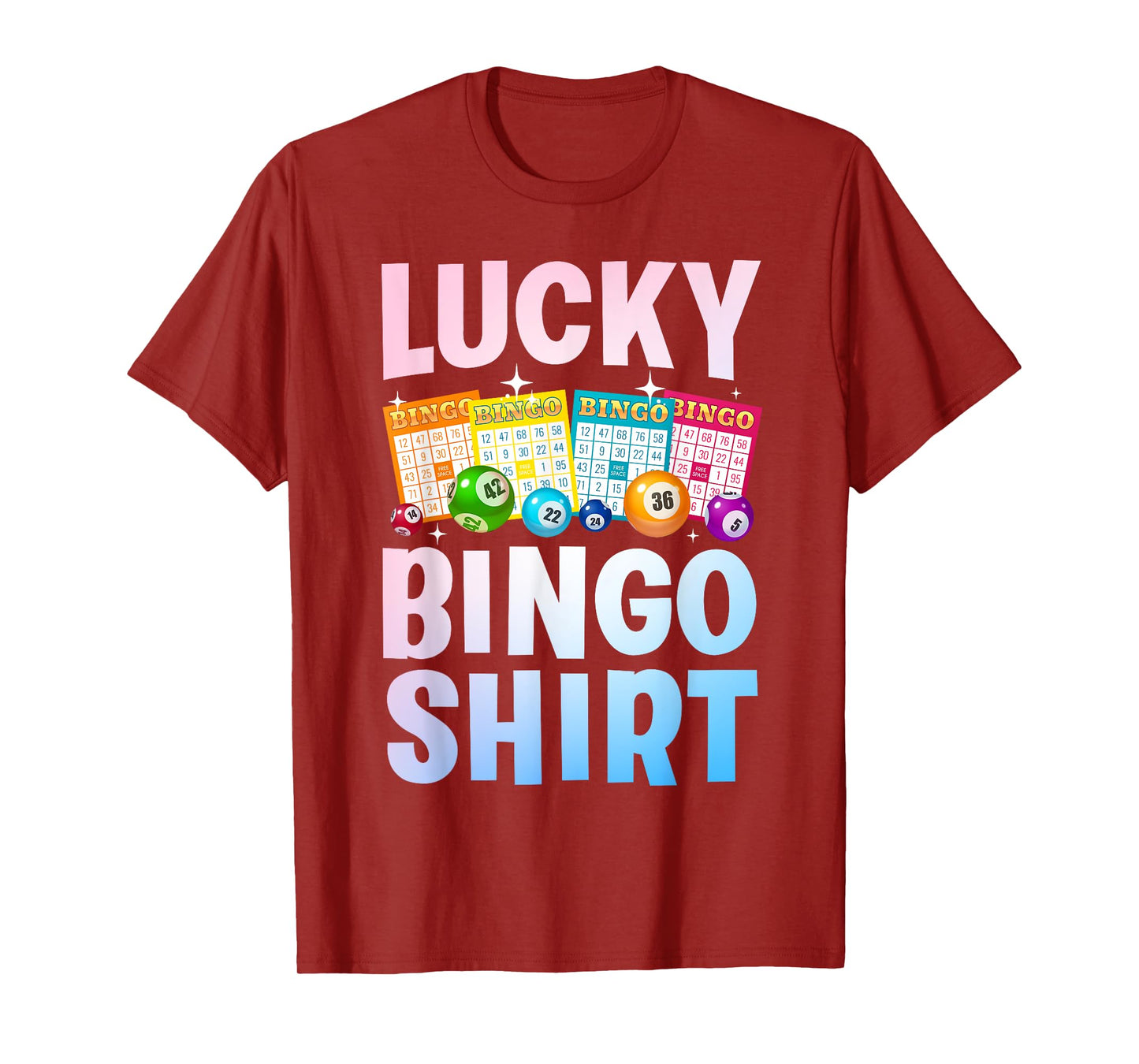 Cute Lucky Bingo Art For Men Women Game Player Bingo Lovers T-Shirt