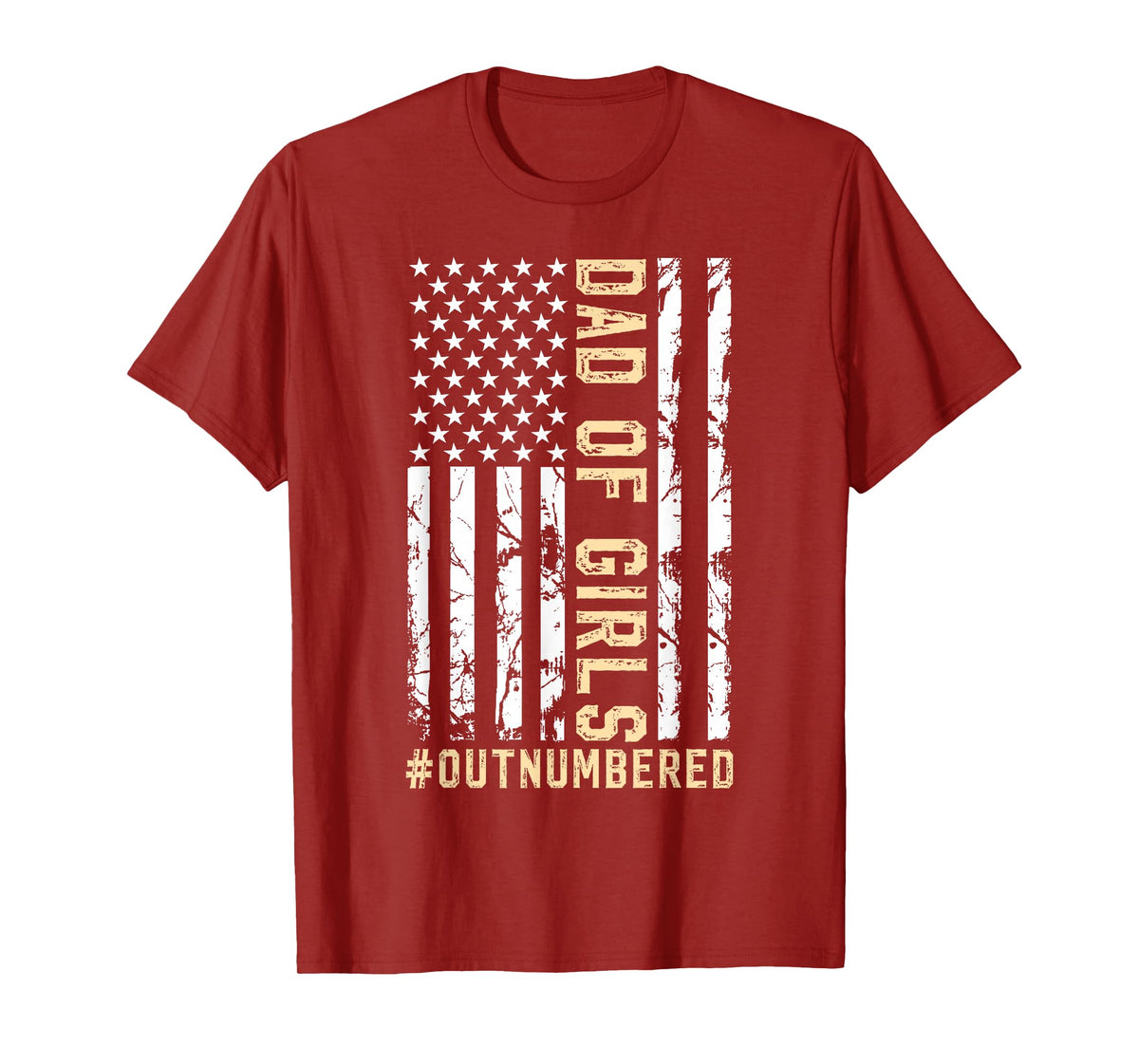 Girl Father's Day Daddy & Dad Of Girls Outnumbered T-Shirt