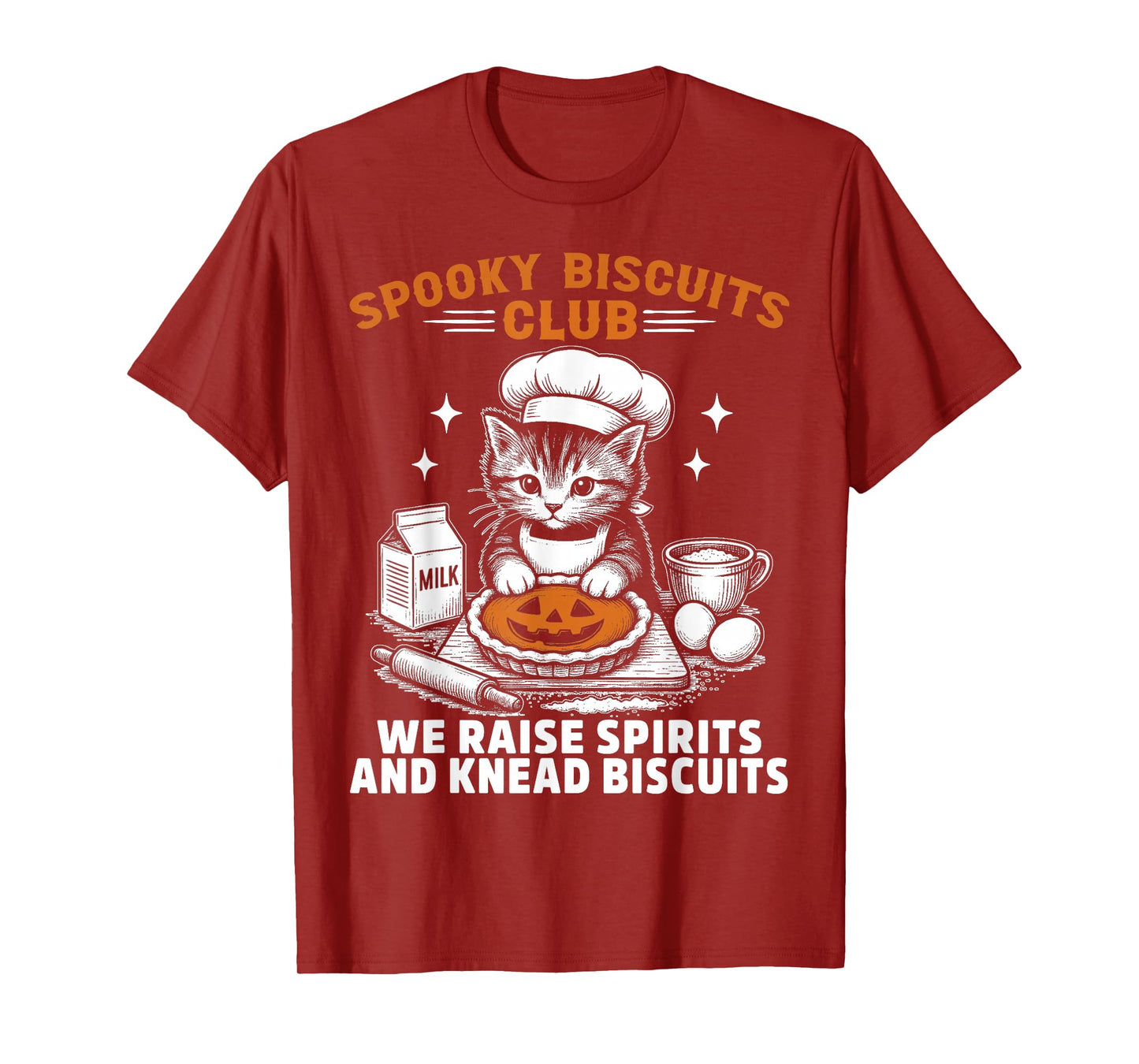 Spooky Biscuits Club Cat, Funny Halloween Cat Baking T-Shirt