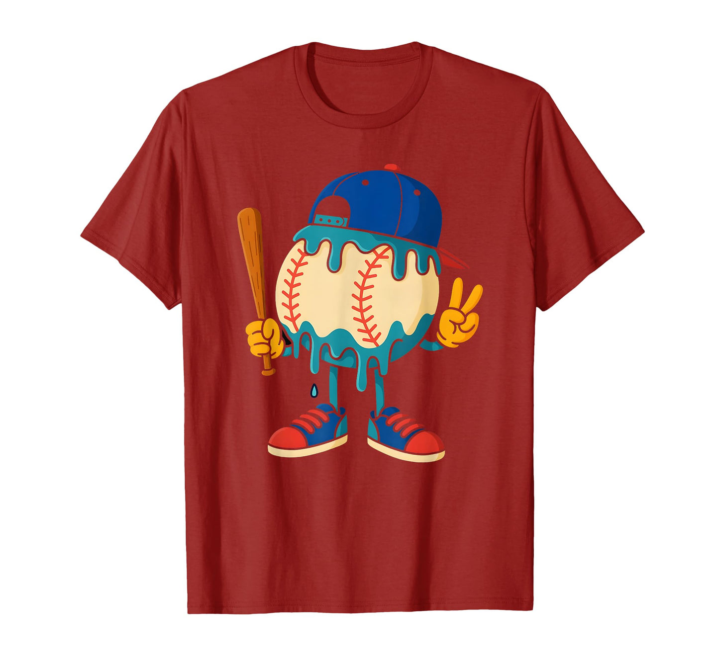 Ice Cream Drip Baseball Boys Back To school Youth T-Shirt