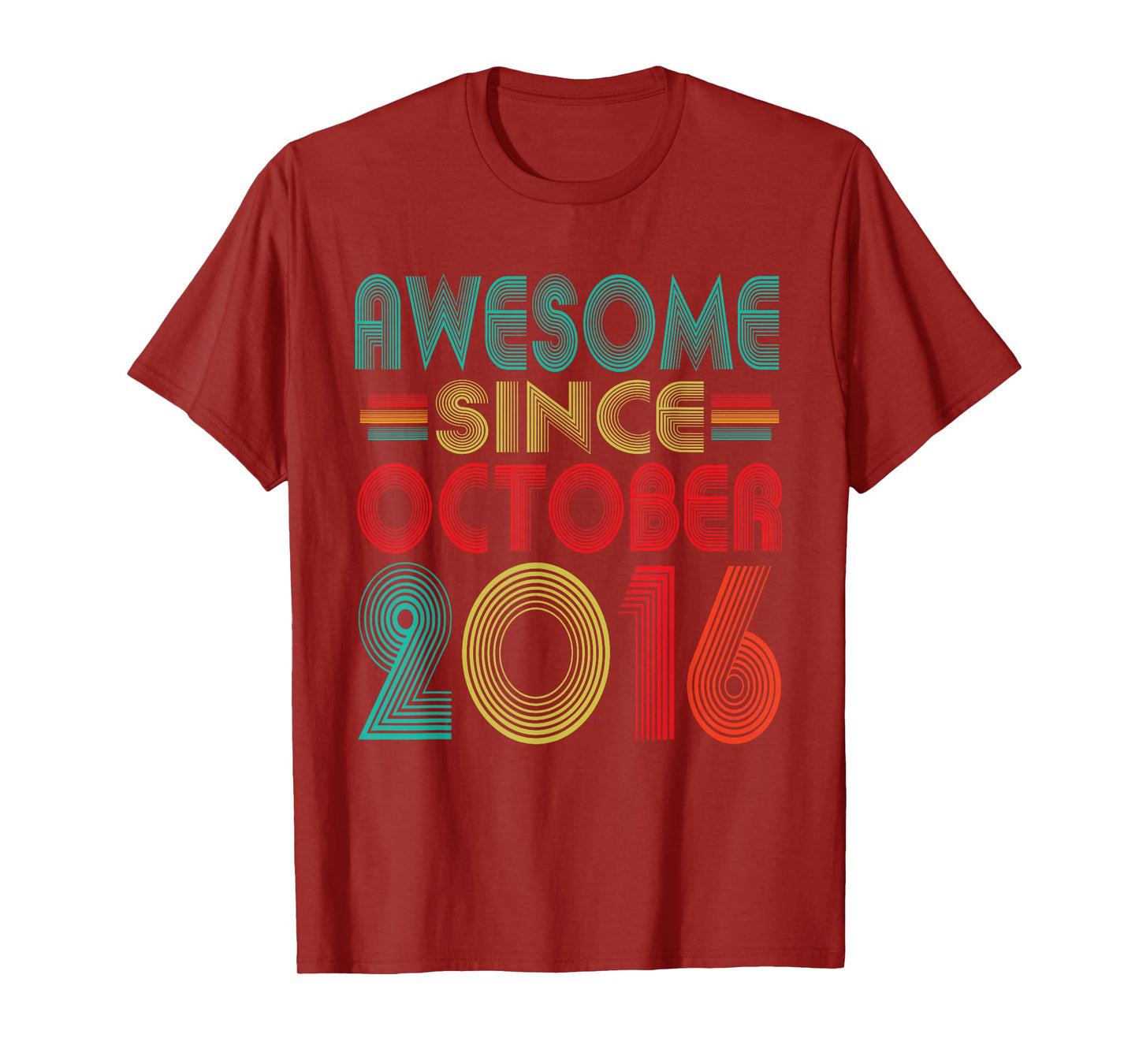Awesome Since October 2016 Years 9th Birthday Funny Vintage T-Shirt