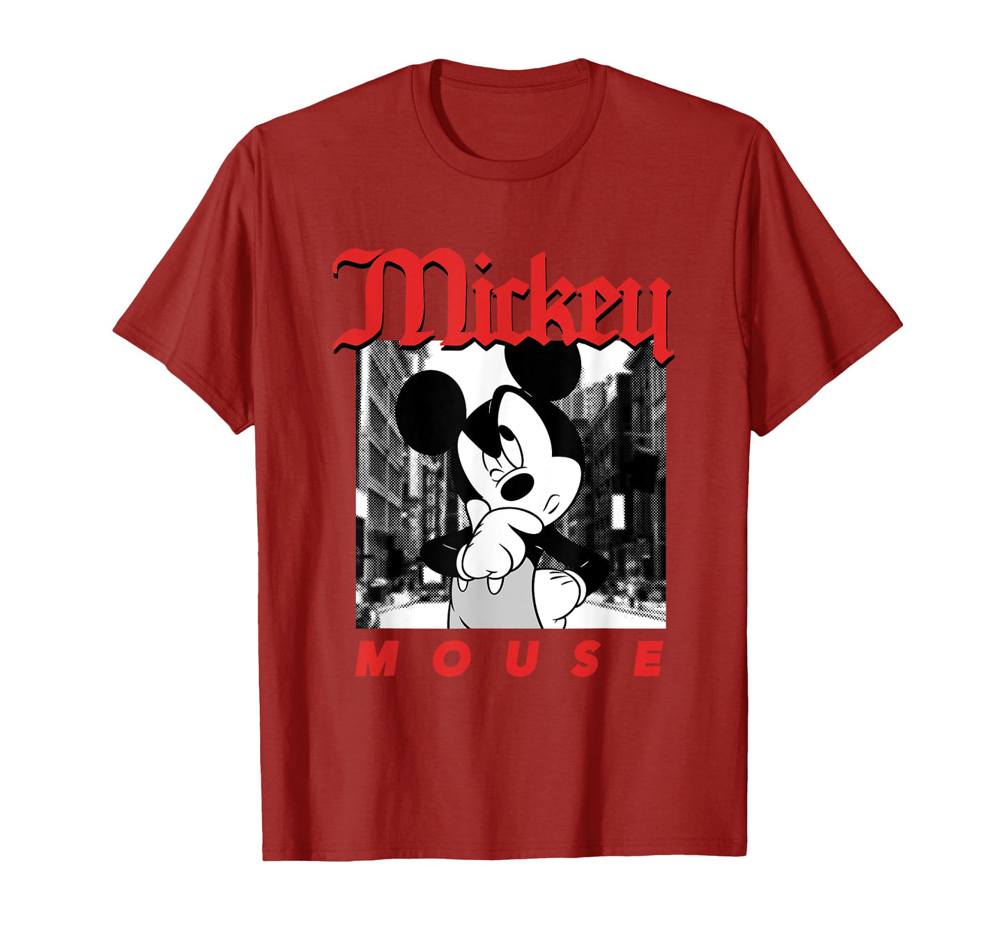 Disney Mickey and Friends Retro City Vibes Monochrome T-Shirt