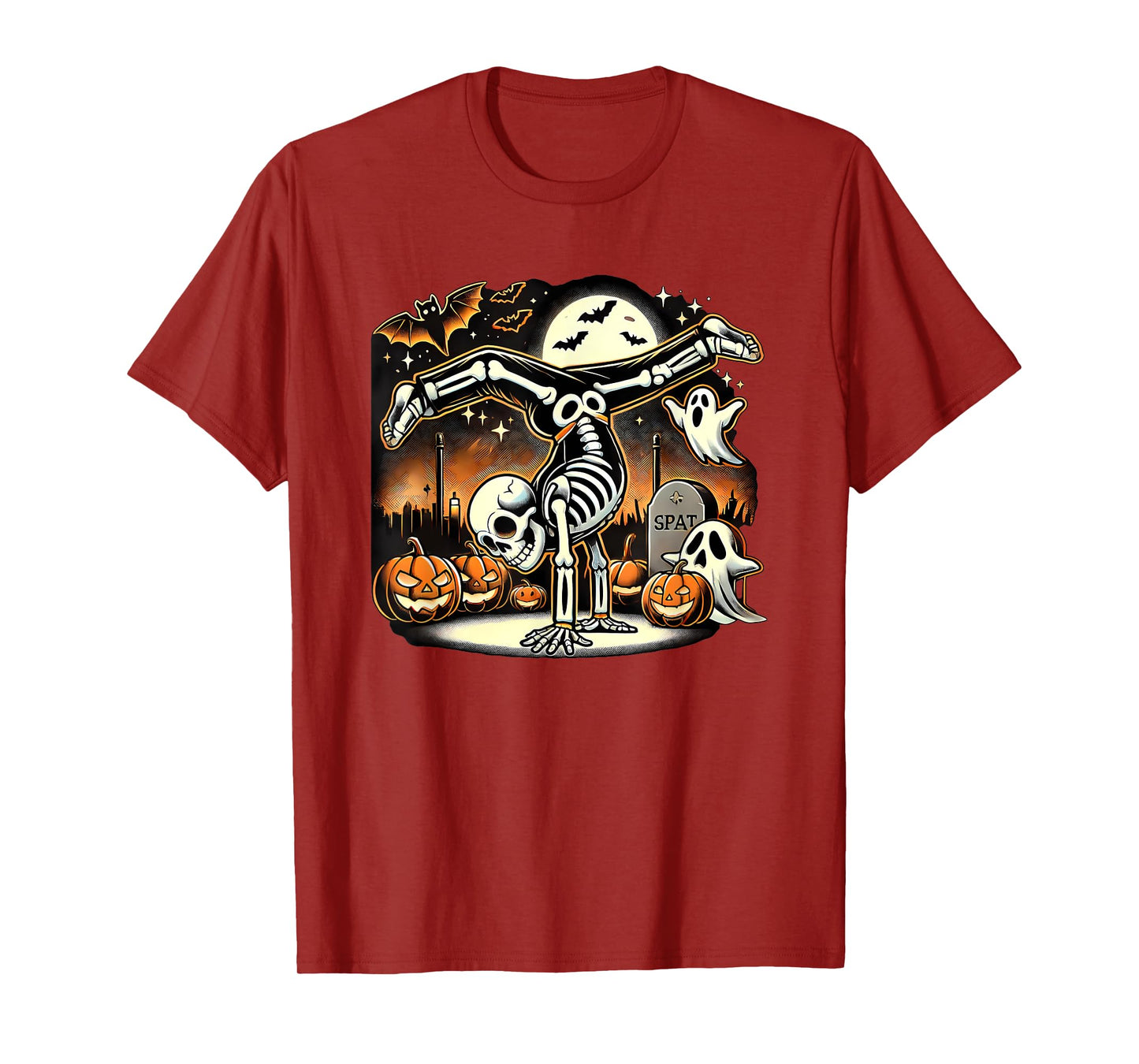 Halloween Skeleton Gymnastics Gymnast T-Shirt