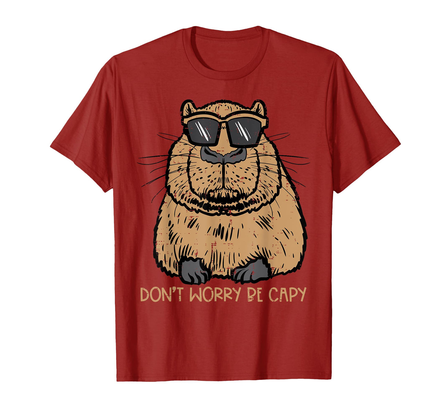 Dont Worry Be Capy Funny Capybara Pet Kids Men Women Teen T-Shirt