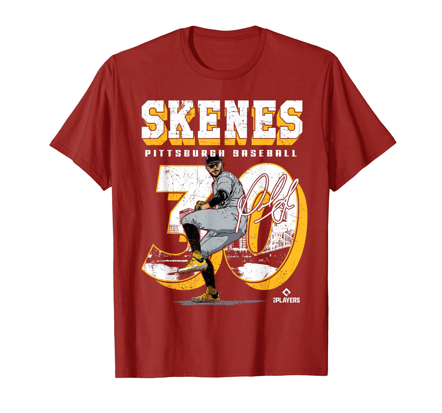 Paul Skenes | Pittsburgh MLB Baseball Players| MLBPSK205M T-Shirt