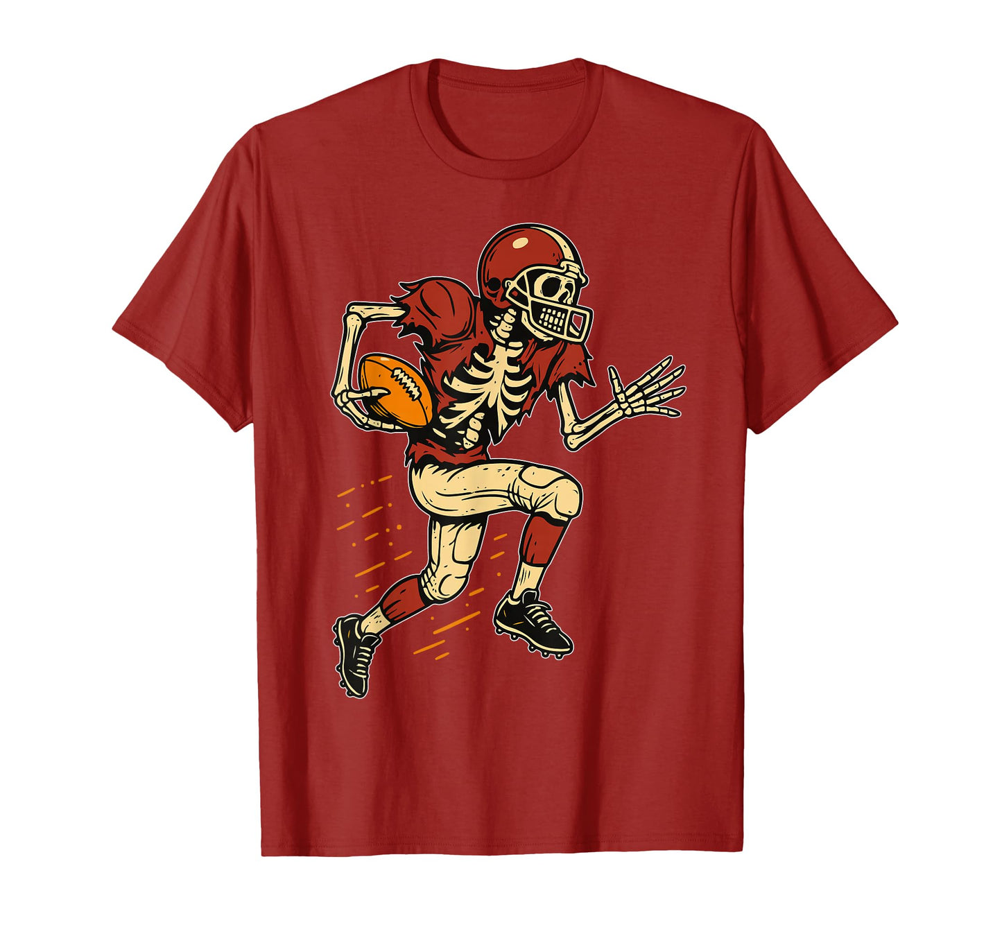 Halloween Skeleton Playing Football Halloween Men Boys Kids T-Shirt