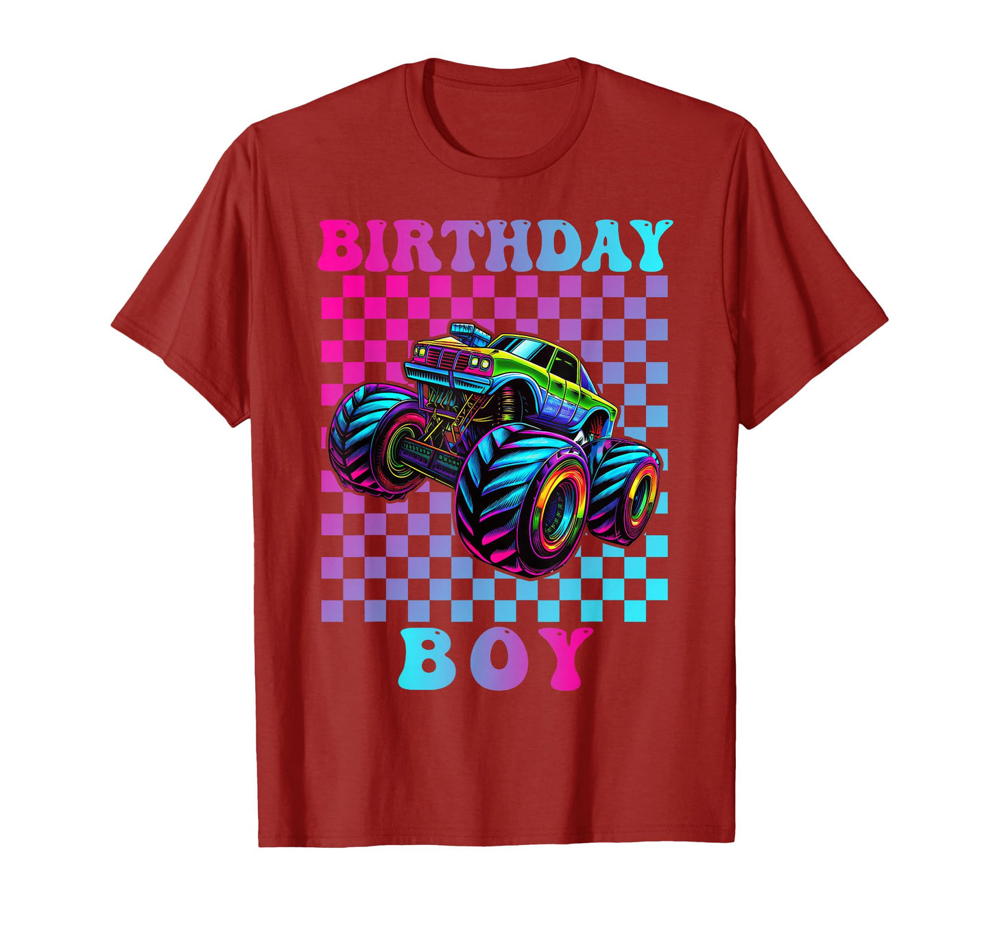 Monster Truck Birthday Boy Family Matching Truck Lovers T-Shirt