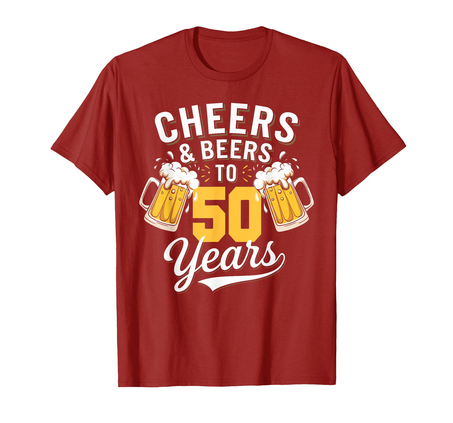 Cheer & Beer to 50 Years 50th Birthday Beer Drinking Party T-Shirt