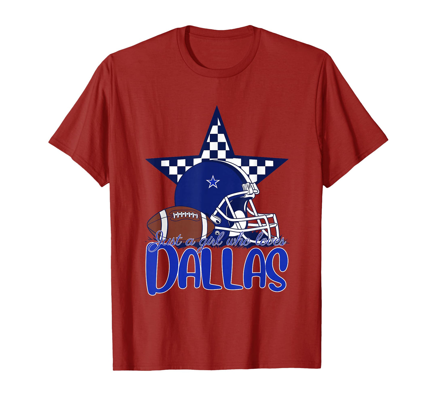 Just a Girl Who Loves Dallas Tee for Women Mom Kids Girls T-Shirt