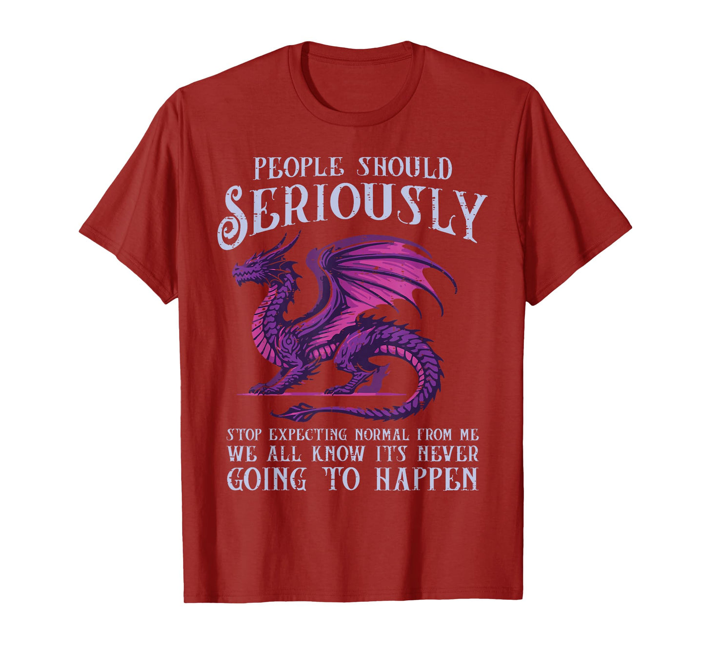 Dragon Stop Expecting Normal Funny Fantasy Women Men Kids T-Shirt