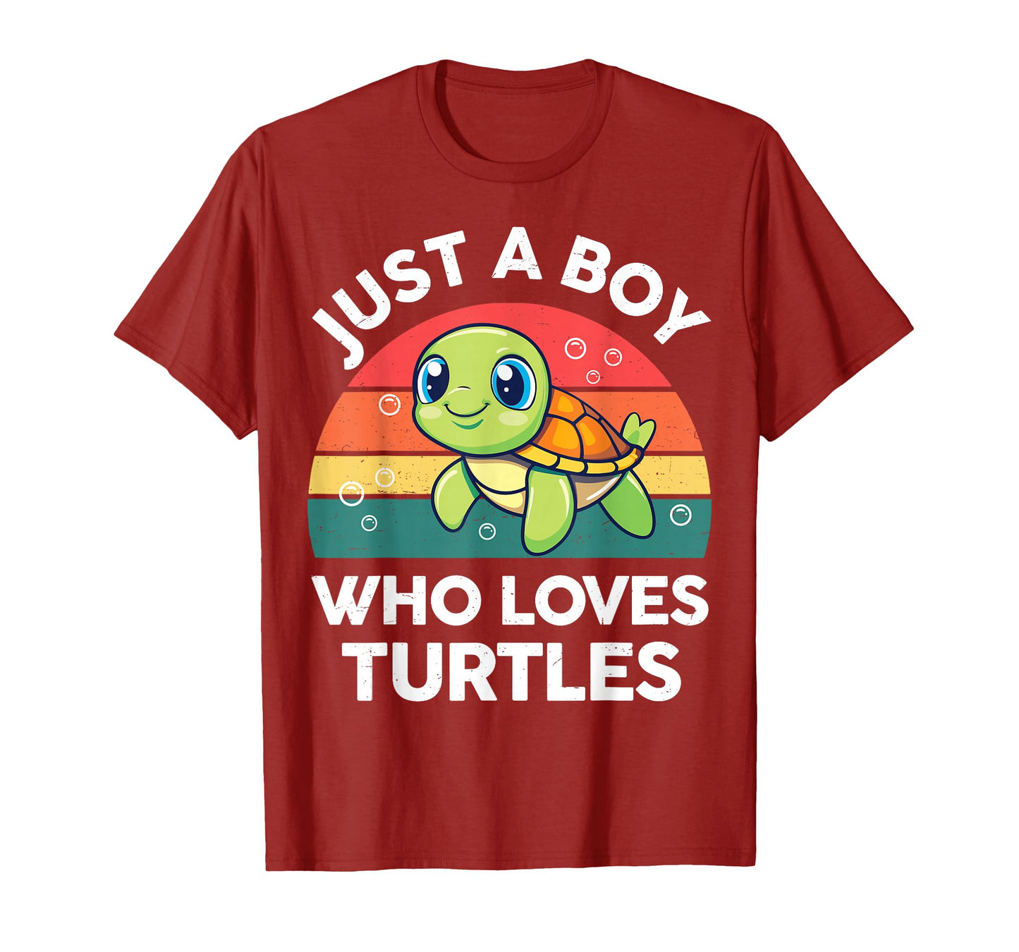 Turtle Just A Boy Who Loves Turtles Cute Toddler Kids T-Shirt
