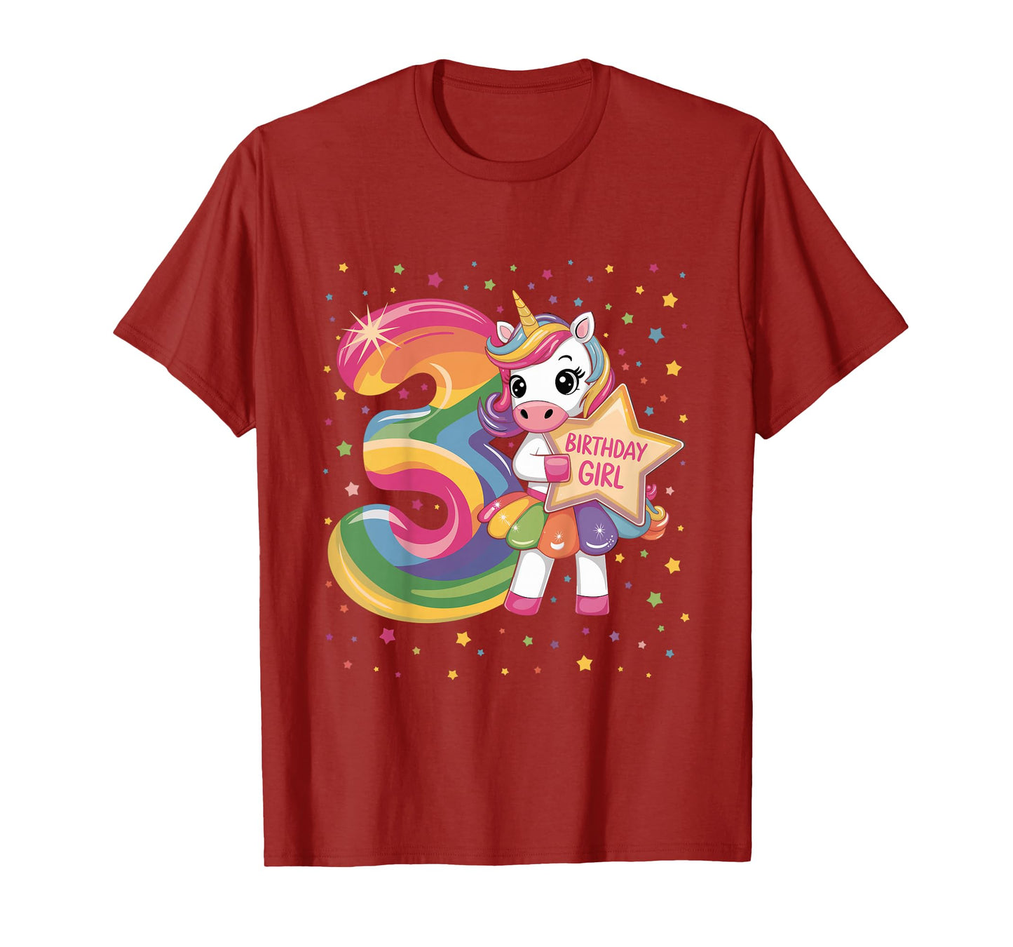 3 Year Old Unicorn 3nd Birthday Girl T-Shirt