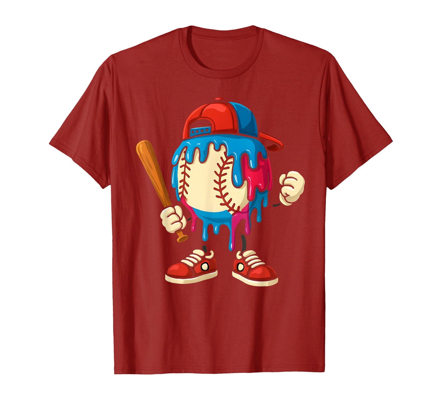 Baseball Drip Boys Ice Cream Drip Youth Sport Game Day T-Shirt