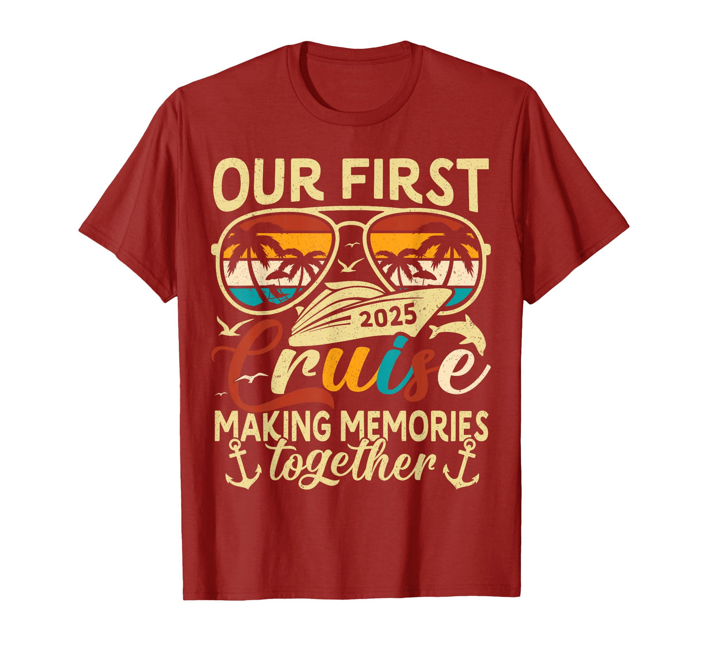 Our First Cruise 2025 Together Family Trip Matching Couples T-Shirt