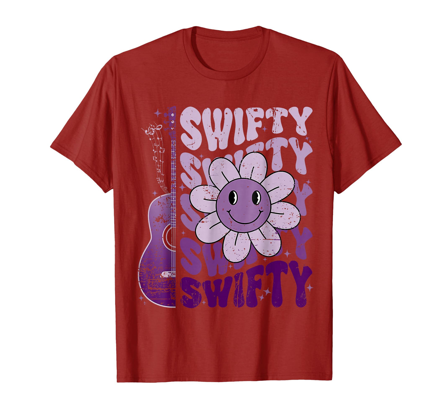 Retro-Swifty First Name Personalized Groovy Unisex T-Shirt, Black, Small, Short Sleeve, Cotton Blend, Polyester Blend, Crew Neck, Letter Print, Lightweight, All Seasons, Pull On, 1 Count