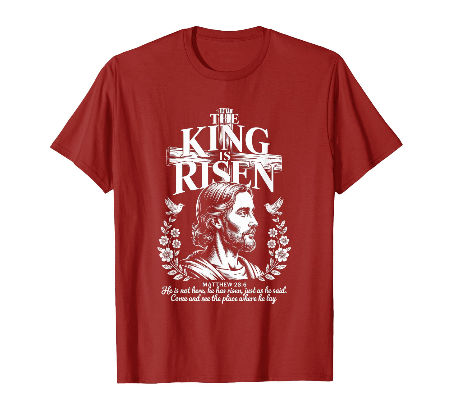 The King is Risen Retro Christian Streetwear T-Shirt