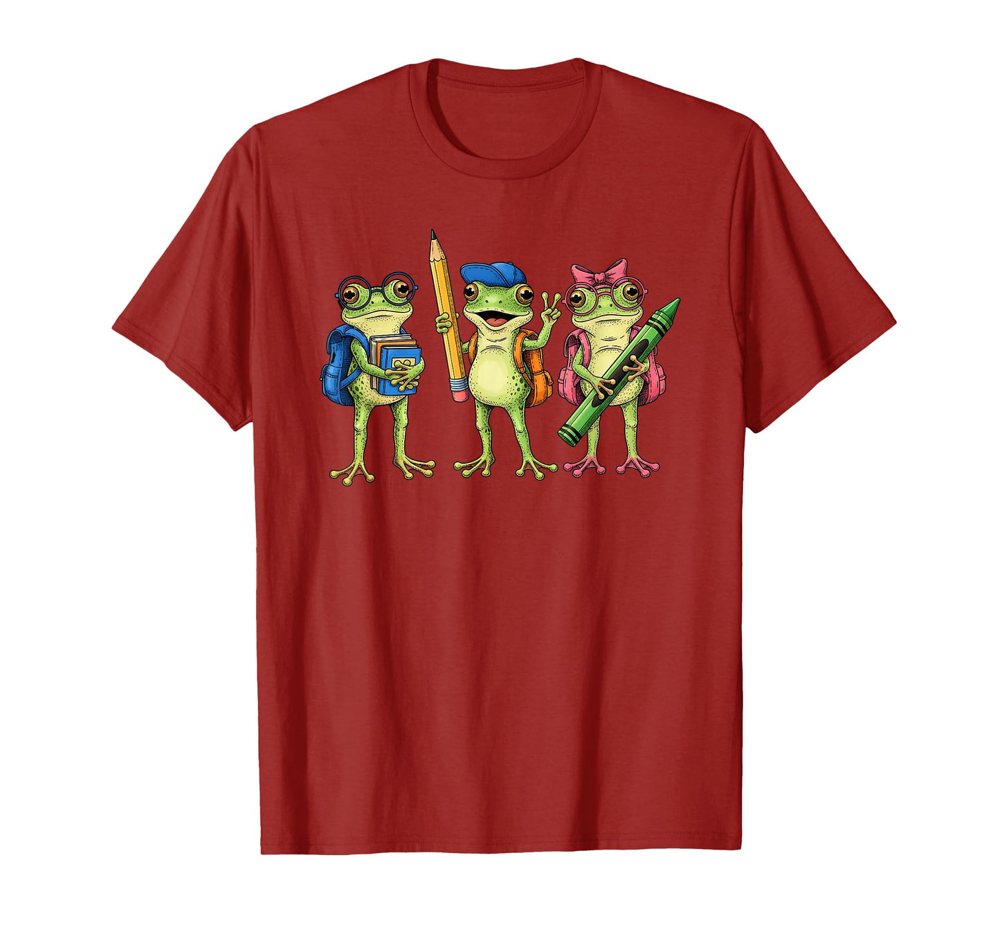 Trio Cute Frogs Welcome Back to School Teachers Girls Boys T-Shirt
