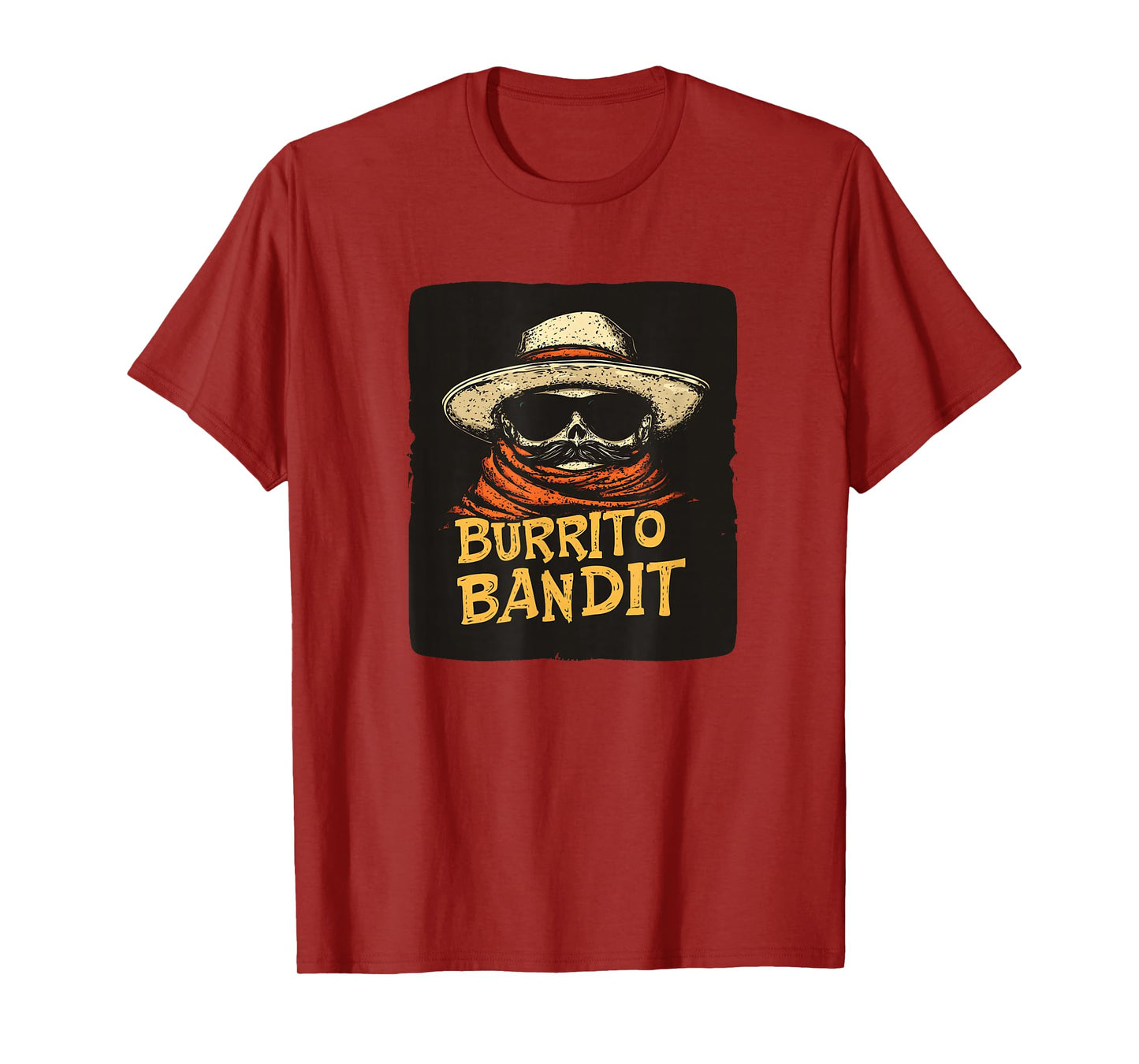 Burrito Bandit with Sunglasses and Sombrero Costume T-Shirt