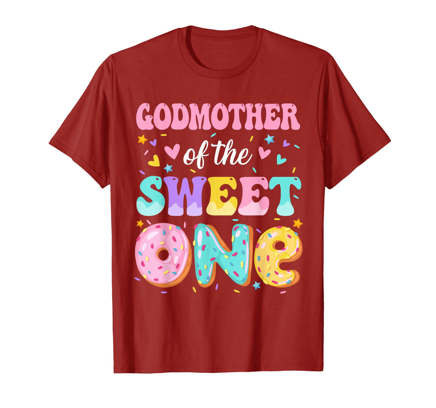 Godmother Of The Sweet One 1st Birthday Donut Bday Party T-Shirt