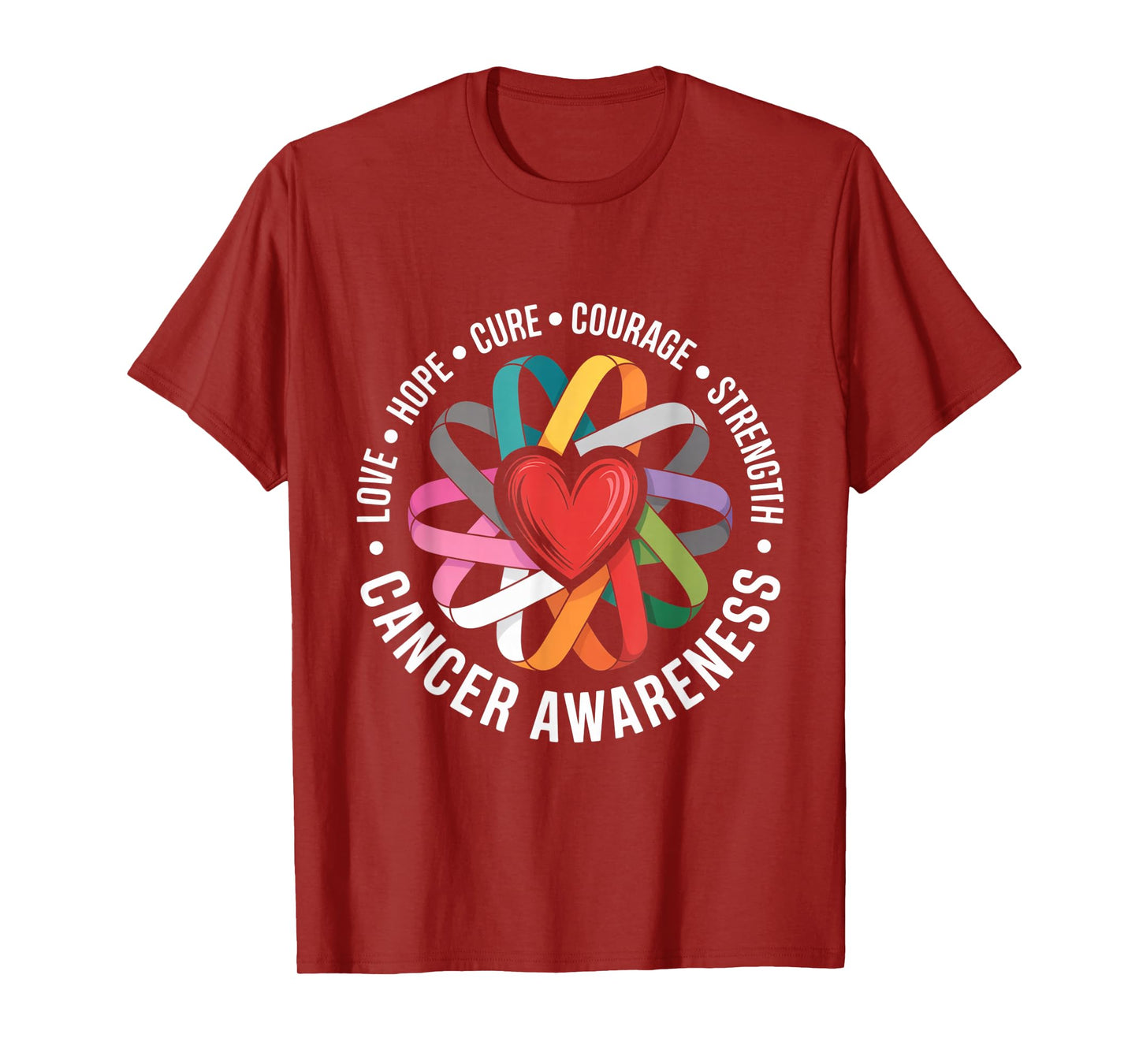 Cancer Awareness Multicolor Ribbon for Cancer Awareness T-Shirt