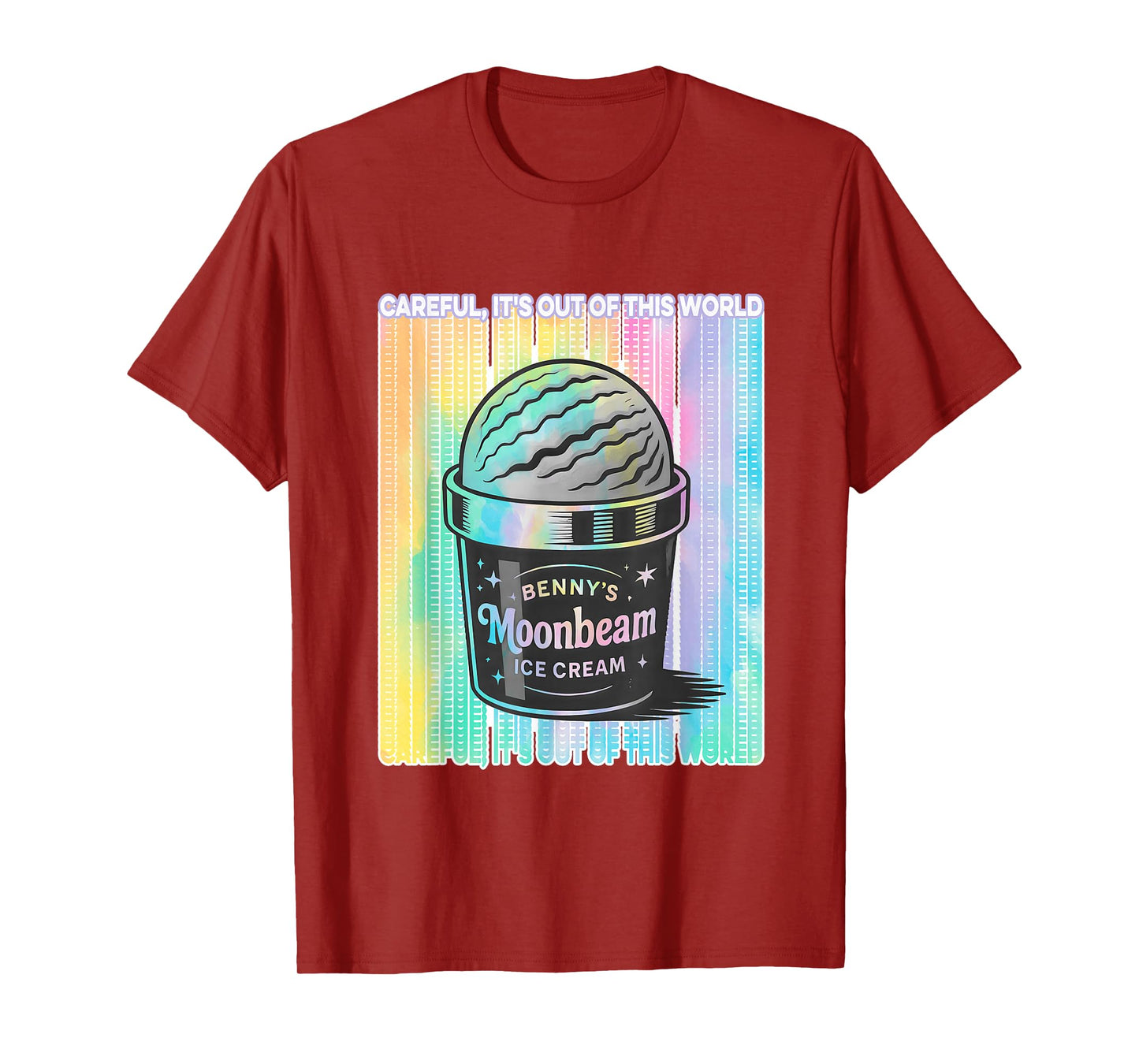 Vintage Moonbeam Ice Cream Truck Retro Double Scoop Popsicle T-Shirt
