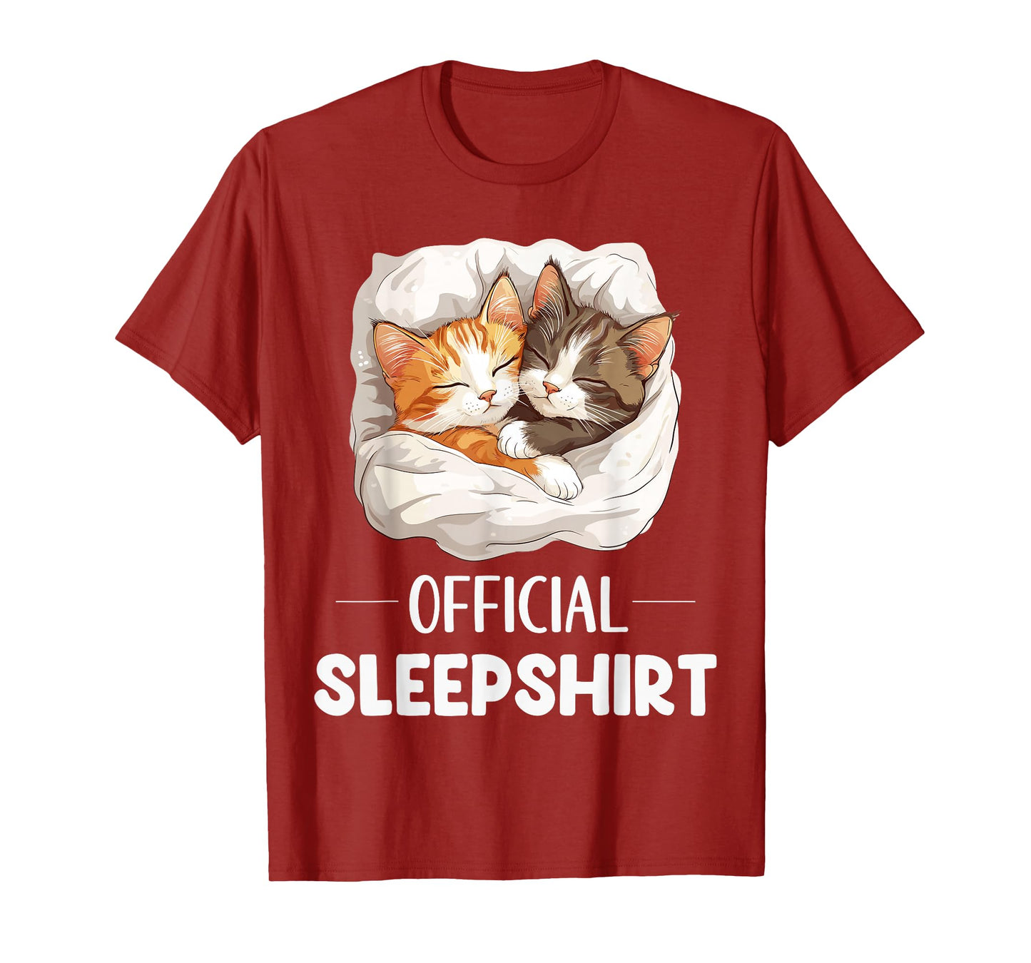 Official Sleepshirt Cute Sleeping Cat Animal Lovers Pajama T-Shirt