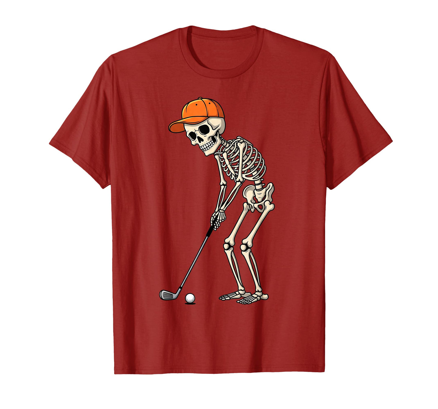 Skeleton Golf Halloween Costume Gifts for Men Women Kids T-Shirt