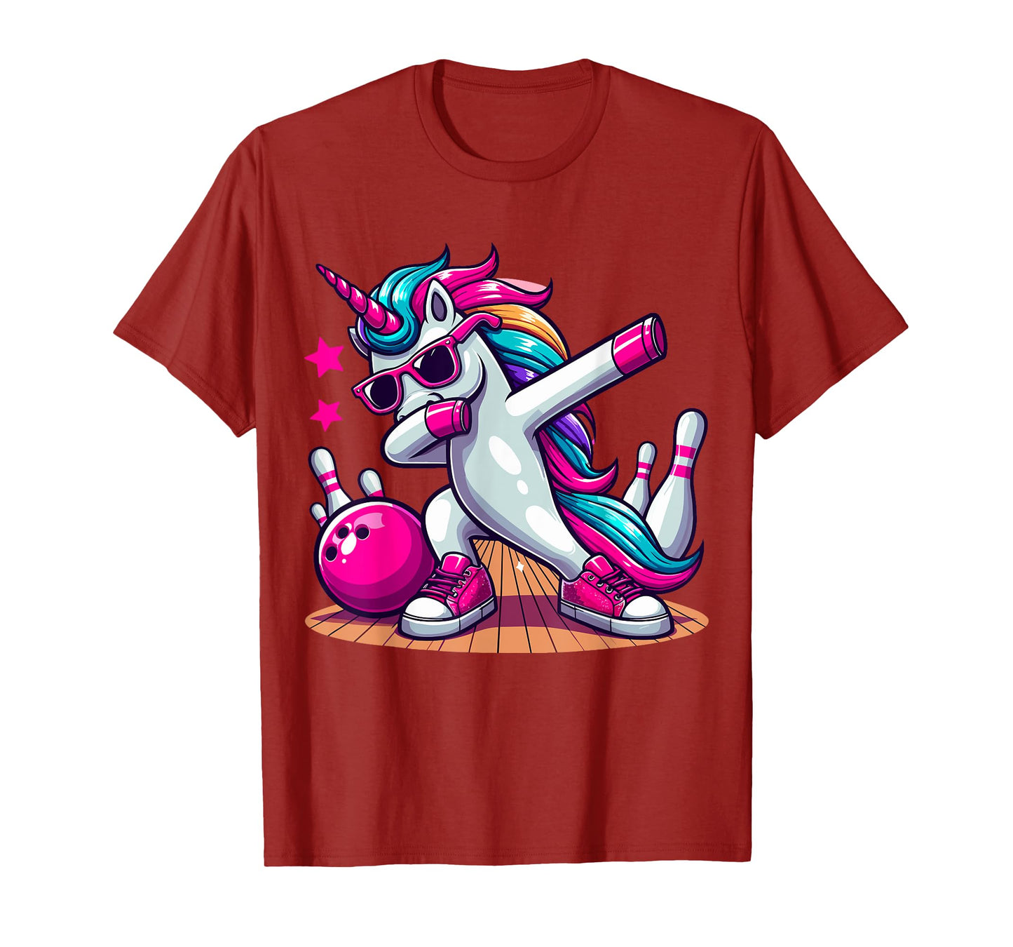 Dabbing Unicorn Bowling T-Shirt