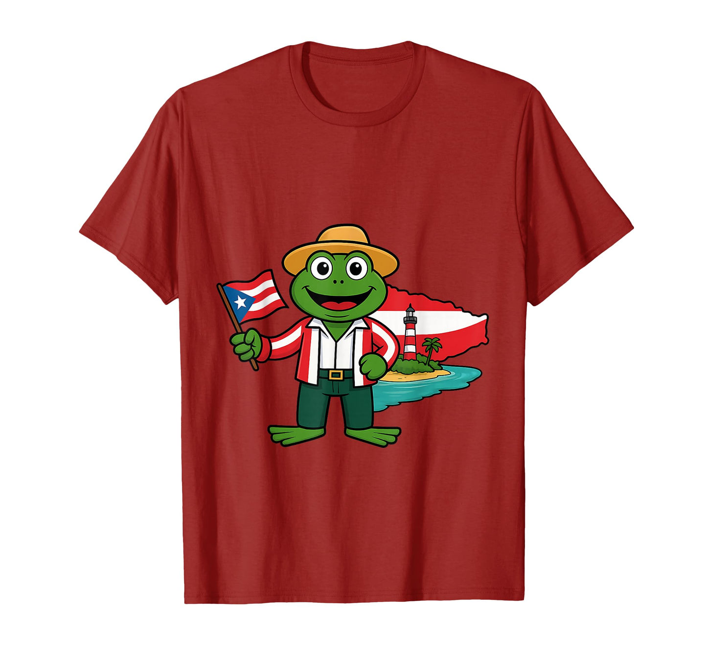 Puerto Rico Coqui Frog Flag Shirt for Men Women Kids T-Shirt