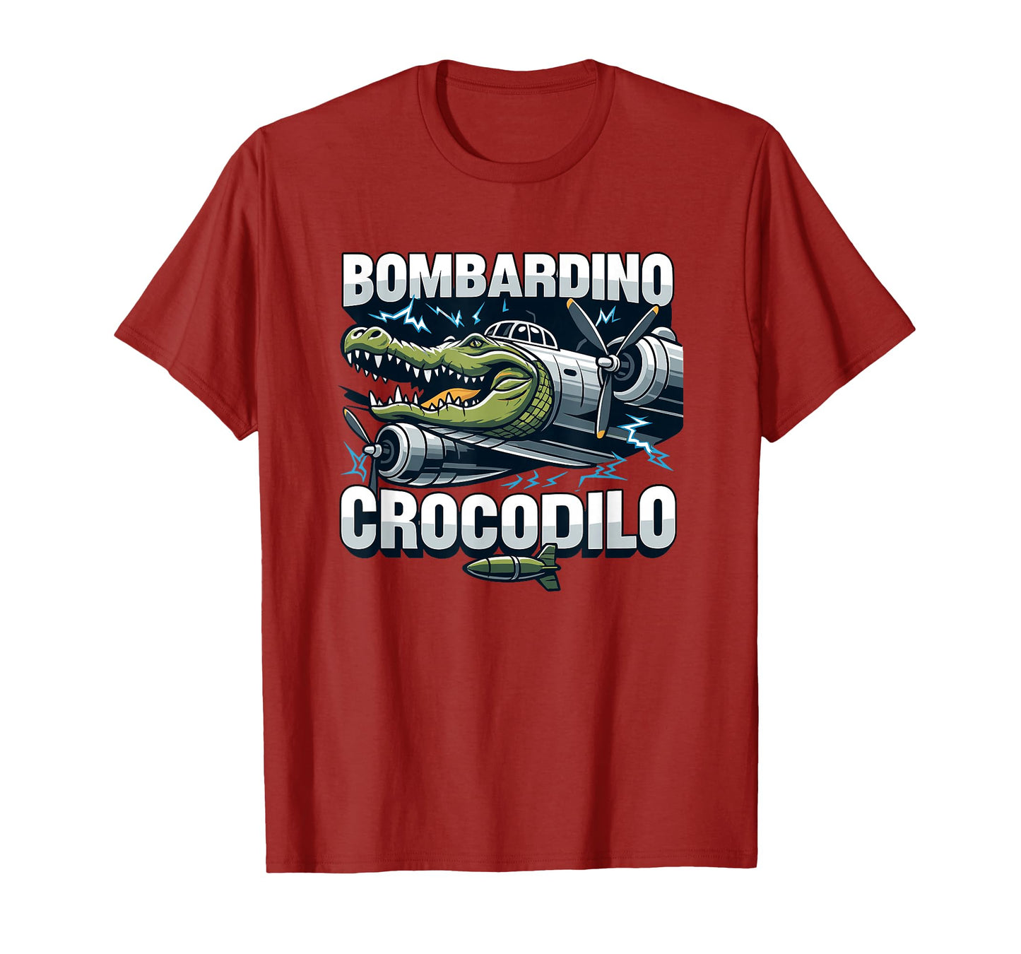Italian Brainrot Bombardino Crocodilo, Funny Brain Rot Meme T-Shirt